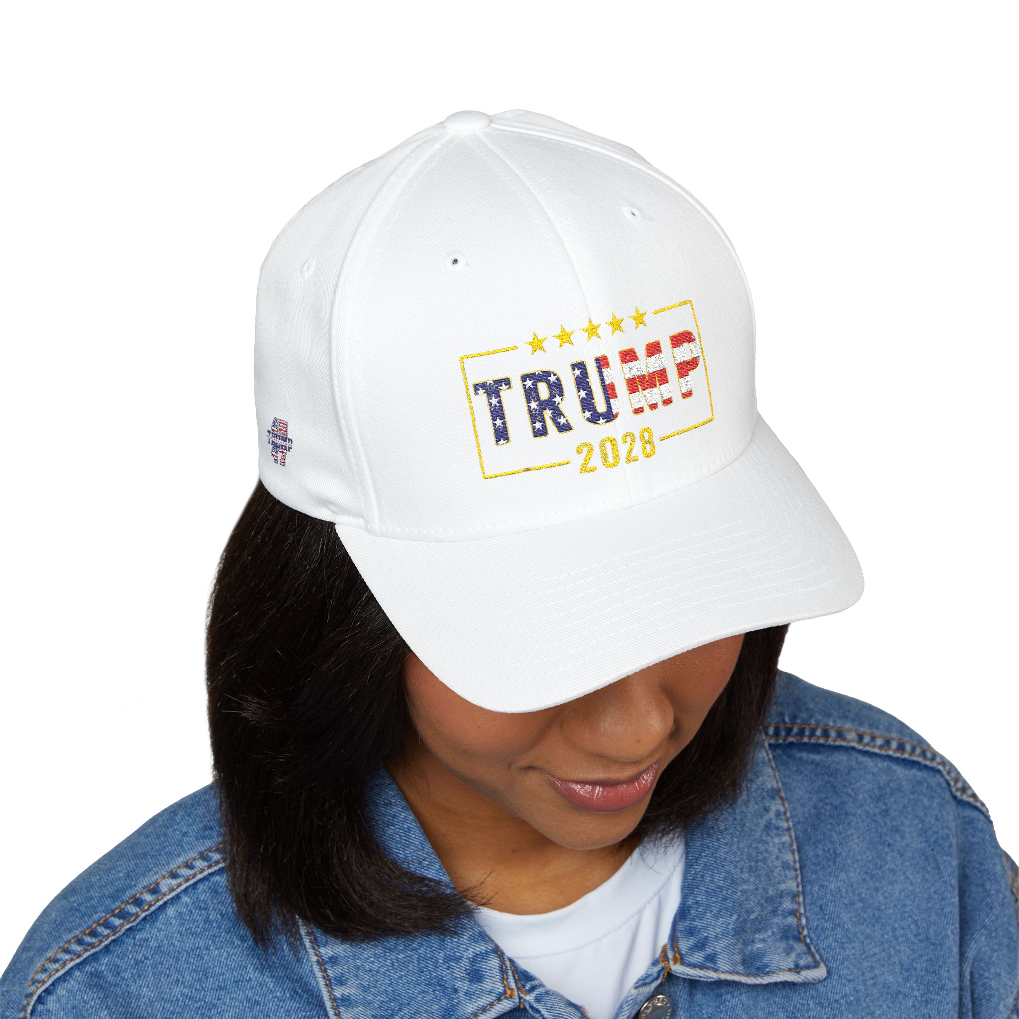 Trump 2028 Embroidered Baseball Cap — Patriotic American Flag Design - Image 7