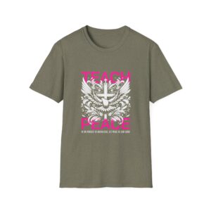 Teach Peace Graphic T-Shirt — Dove & Cross Faith Peace Tee