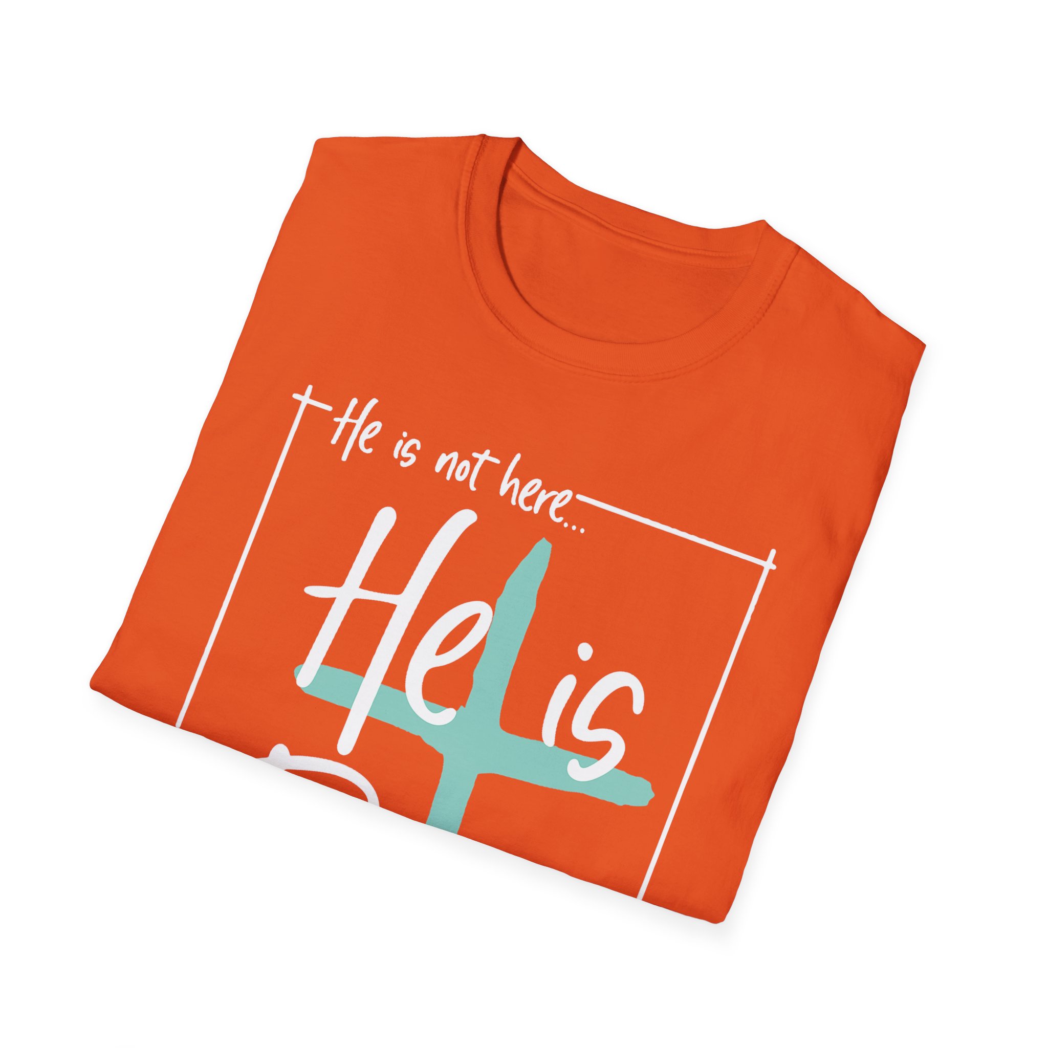 He Is Risen T-Shirt — Christian Easter Cross Tee - Image 2