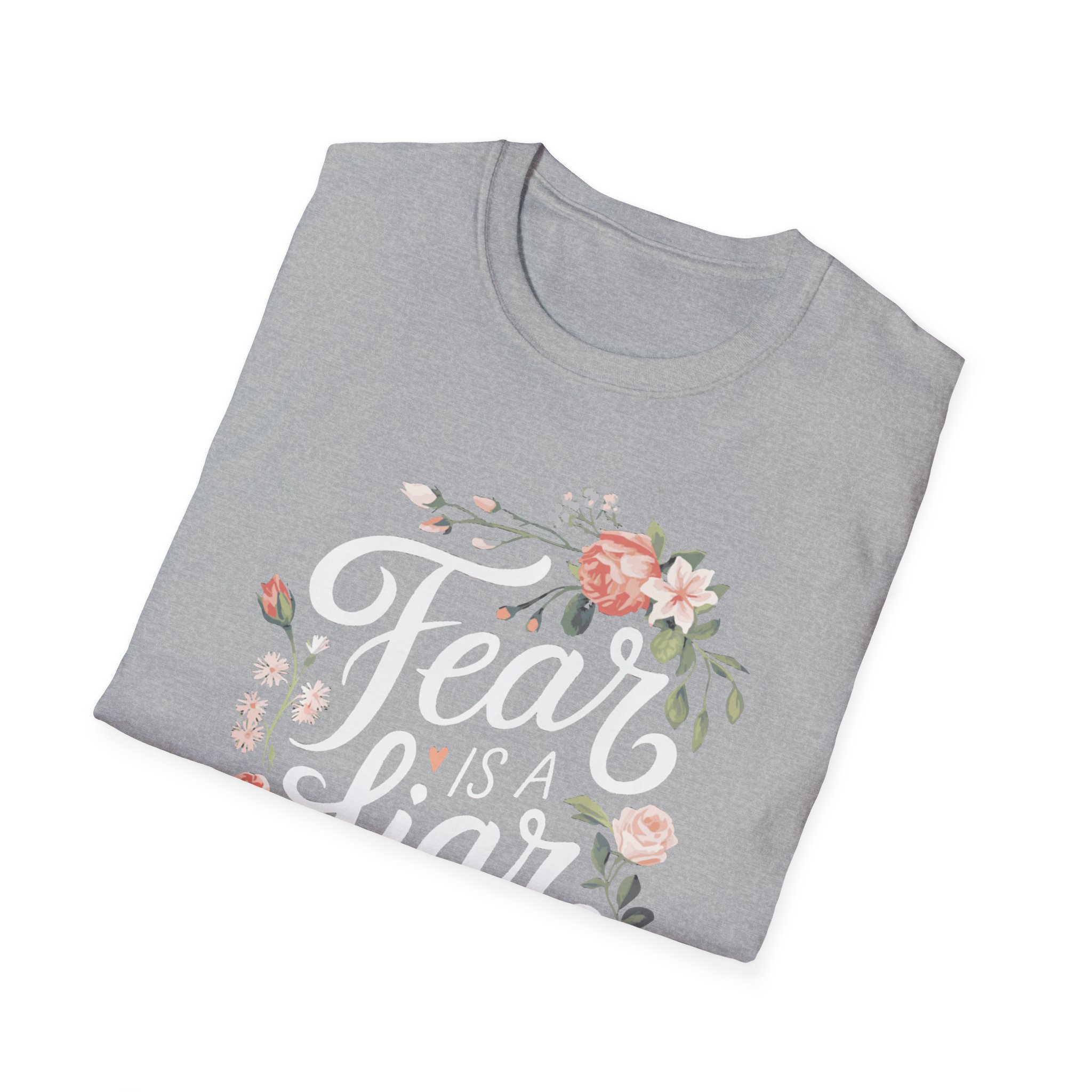 Fear Is a Liar T-Shirt — Floral Christian Scripture Tee (1 John 4:18) - Image 4