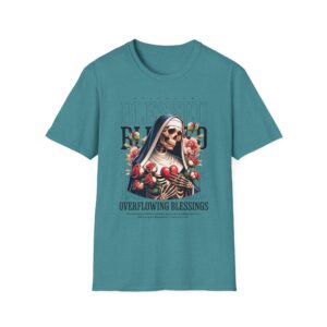 Blessed Nun T-Shirt — "Overflowing Blessings" Graphic Tee