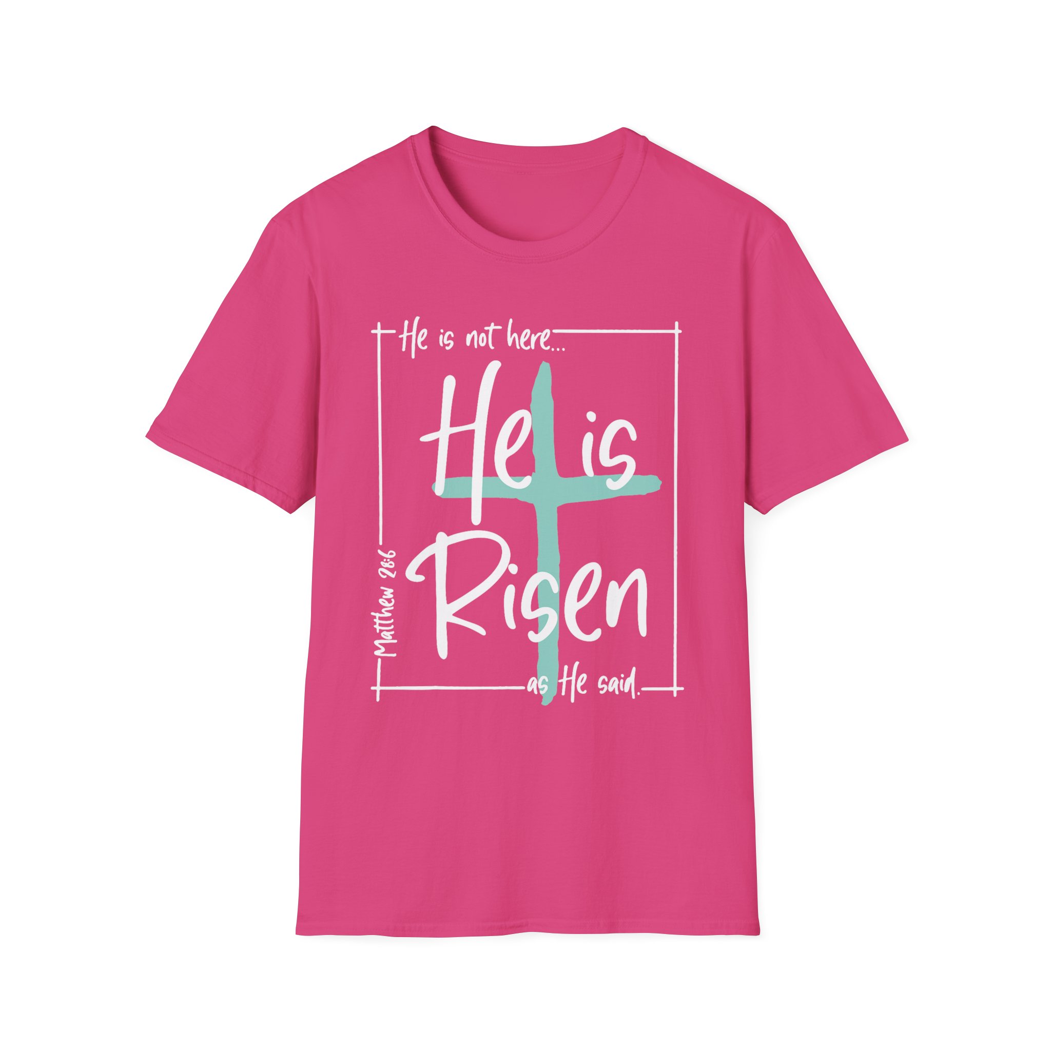 He Is Risen T-Shirt — Christian Easter Cross Tee - Image 21
