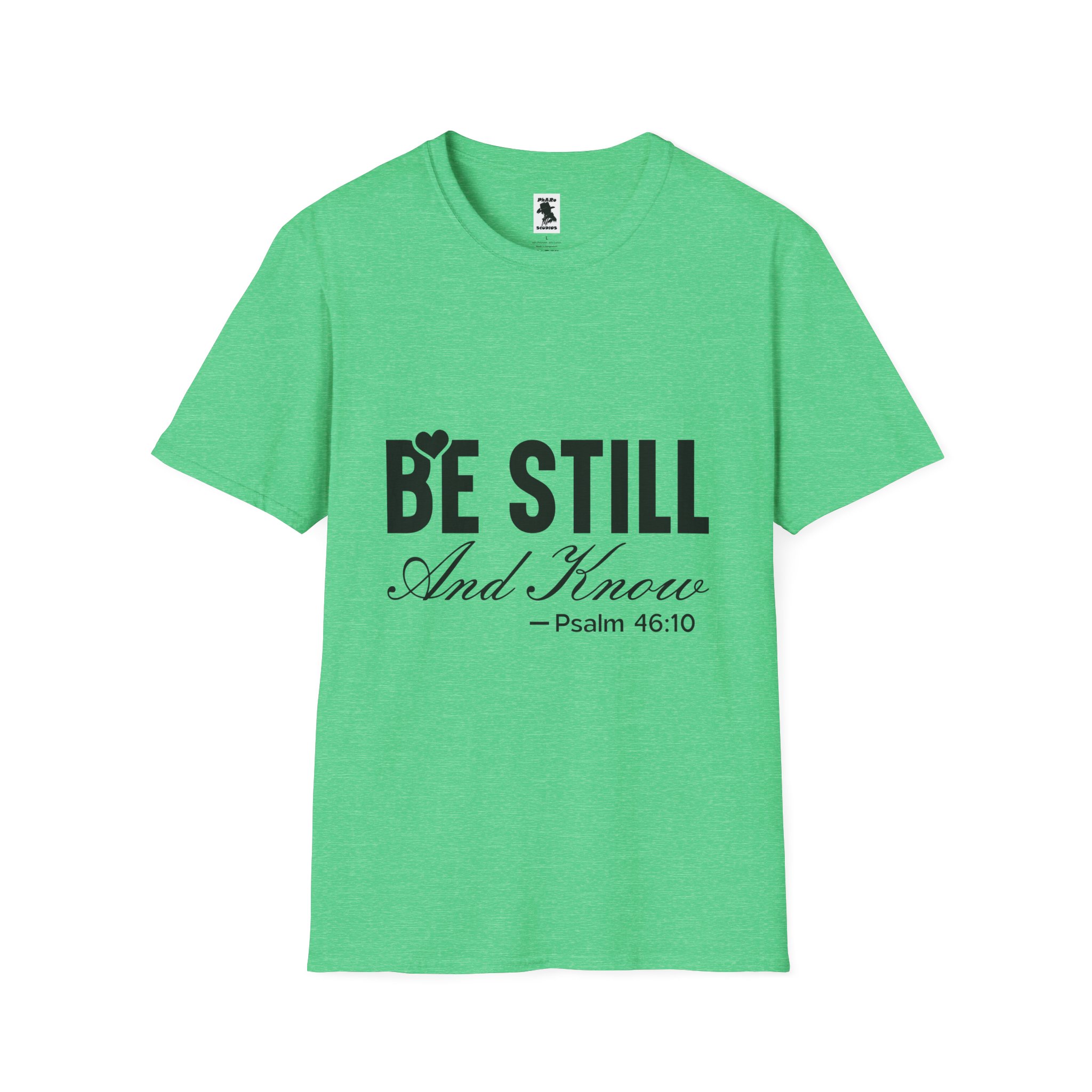 Be Still and Know Unisex Softstyle T-Shirt - Inspirational Christian Apparel - Image 25
