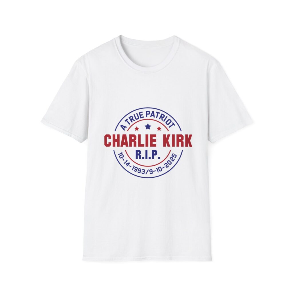 T-Shirt — "Charlie Kirk R.I.P. A True Patriot" Memorial Tee