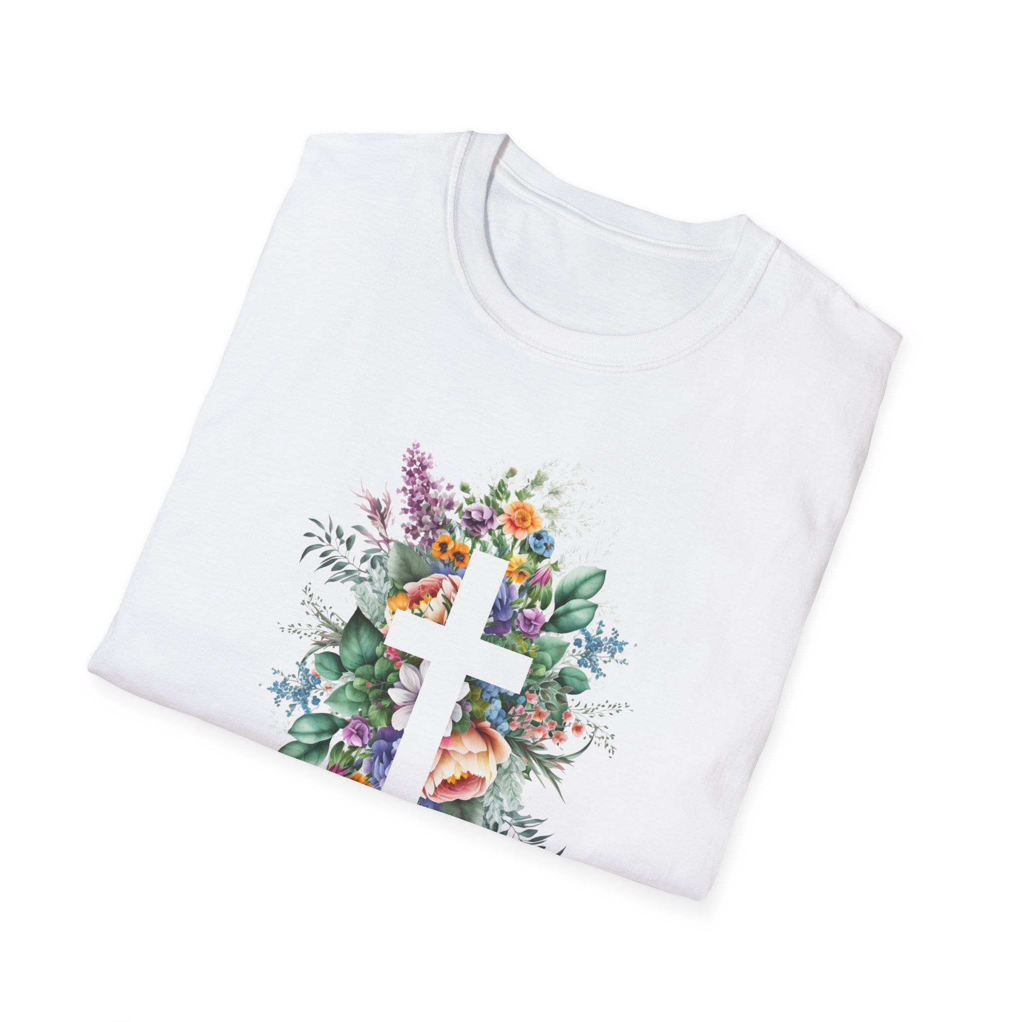 Easter Floral Cross T-Shirt — "Happy Easter" Personalized Family Tee - Image 4