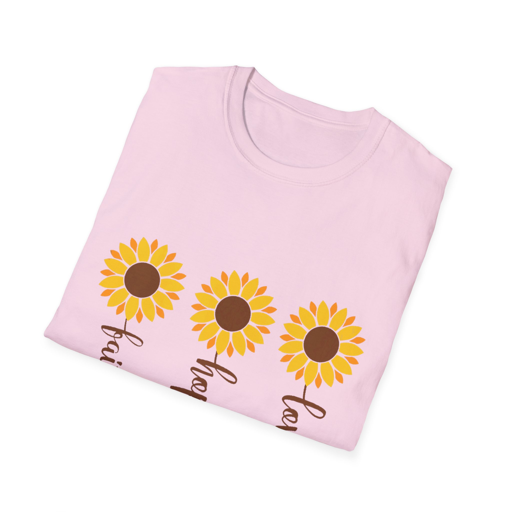 Sunflower Hope Faith Love T-Shirt — Inspirational Floral Tee - Image 8