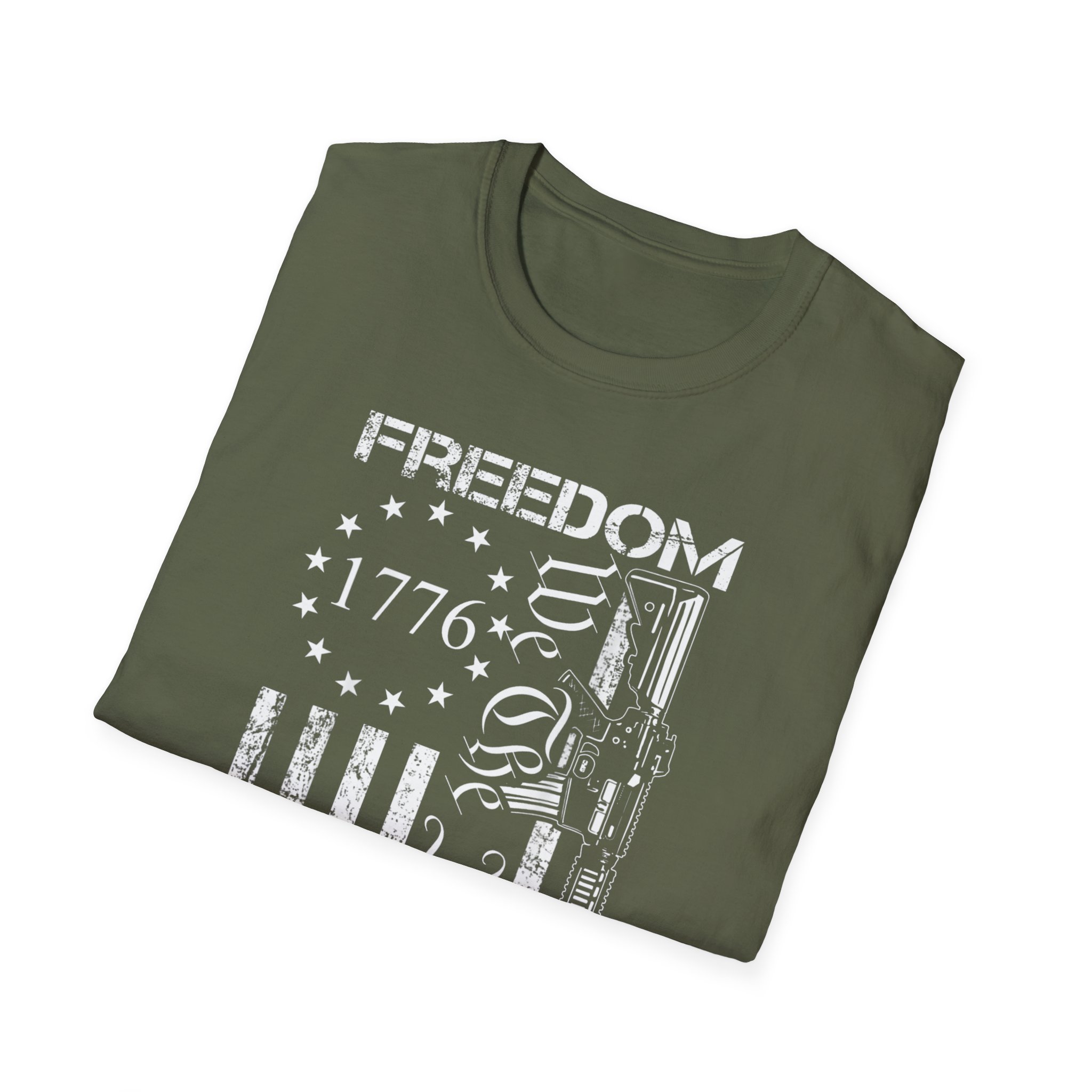 Freedom Over Fear 1776 Flag T-Shirt — We The People Patriotic Gun Rights Tee - Image 4