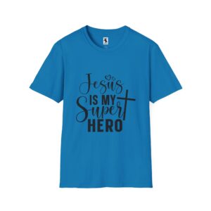 Unisex Softstyle T-Shirt - 'Jesus is My Superhero' Inspirational Tee