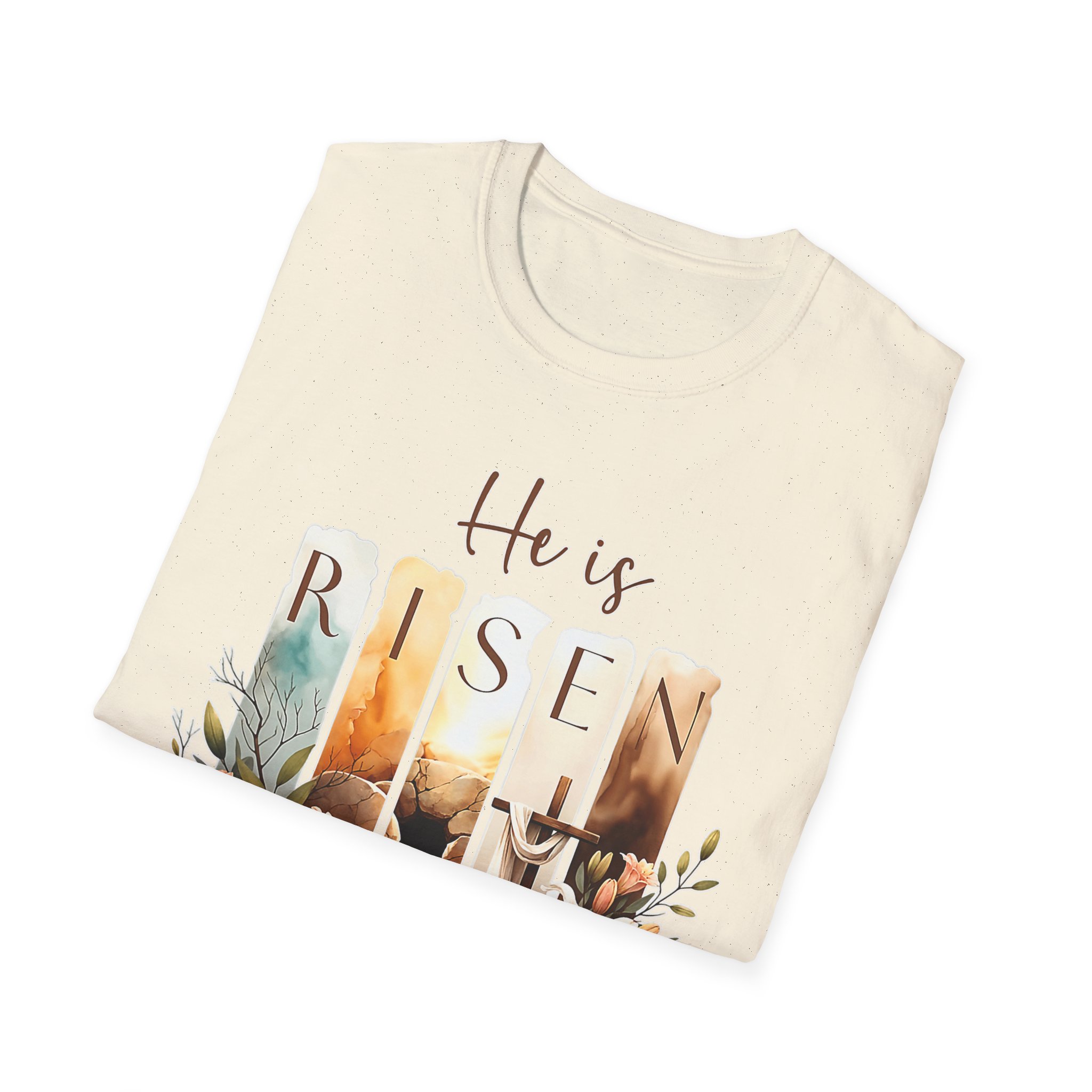 He Is Risen Floral T-Shirt — Easter Christian Resurrection Tee - Image 8