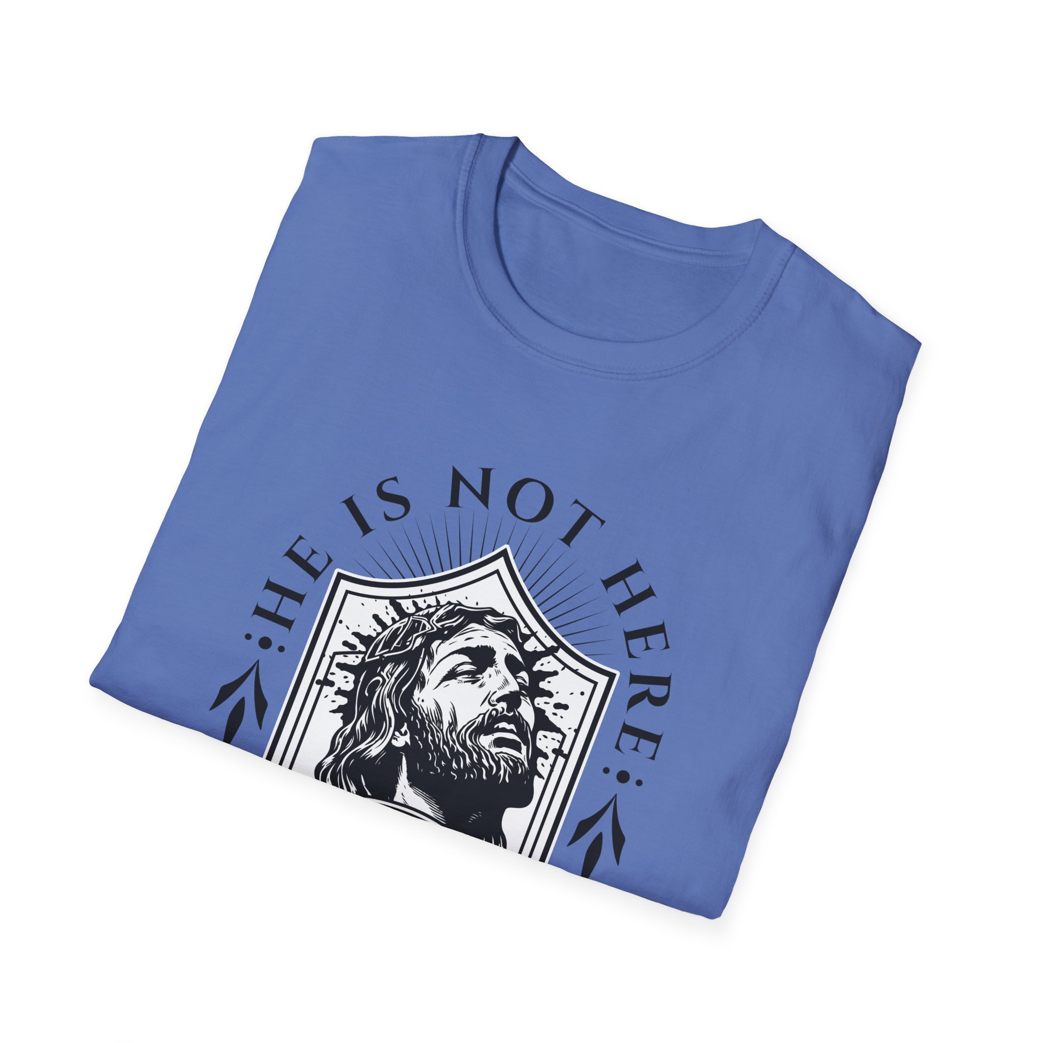 He Is Risen T-Shirt — Christian Easter Faith Shirt (Matthew 28:6) - Image 14