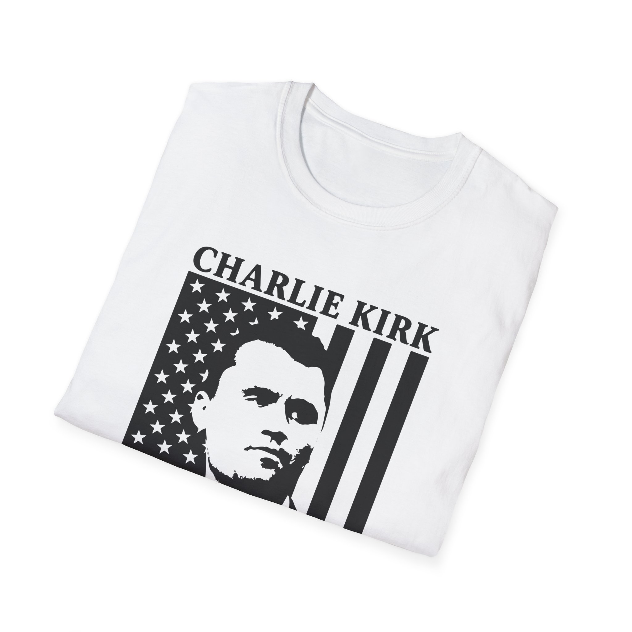 Charlie Kirk American Patriot T-Shirt — Portrait Flag Graphic Tee - Image 4