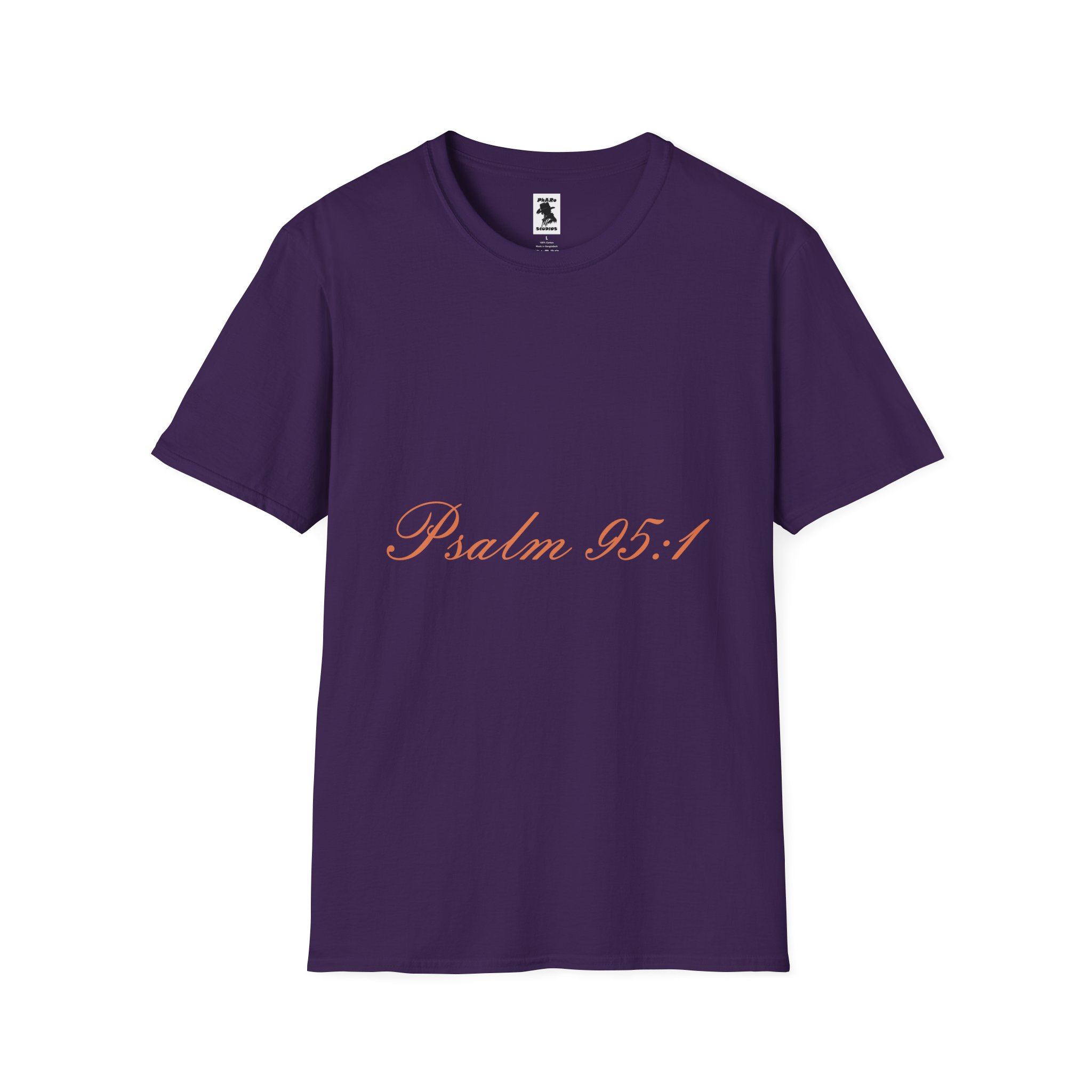 Inspirational Psalm 95:1 Unisex Softstyle T-Shirt - Image 33