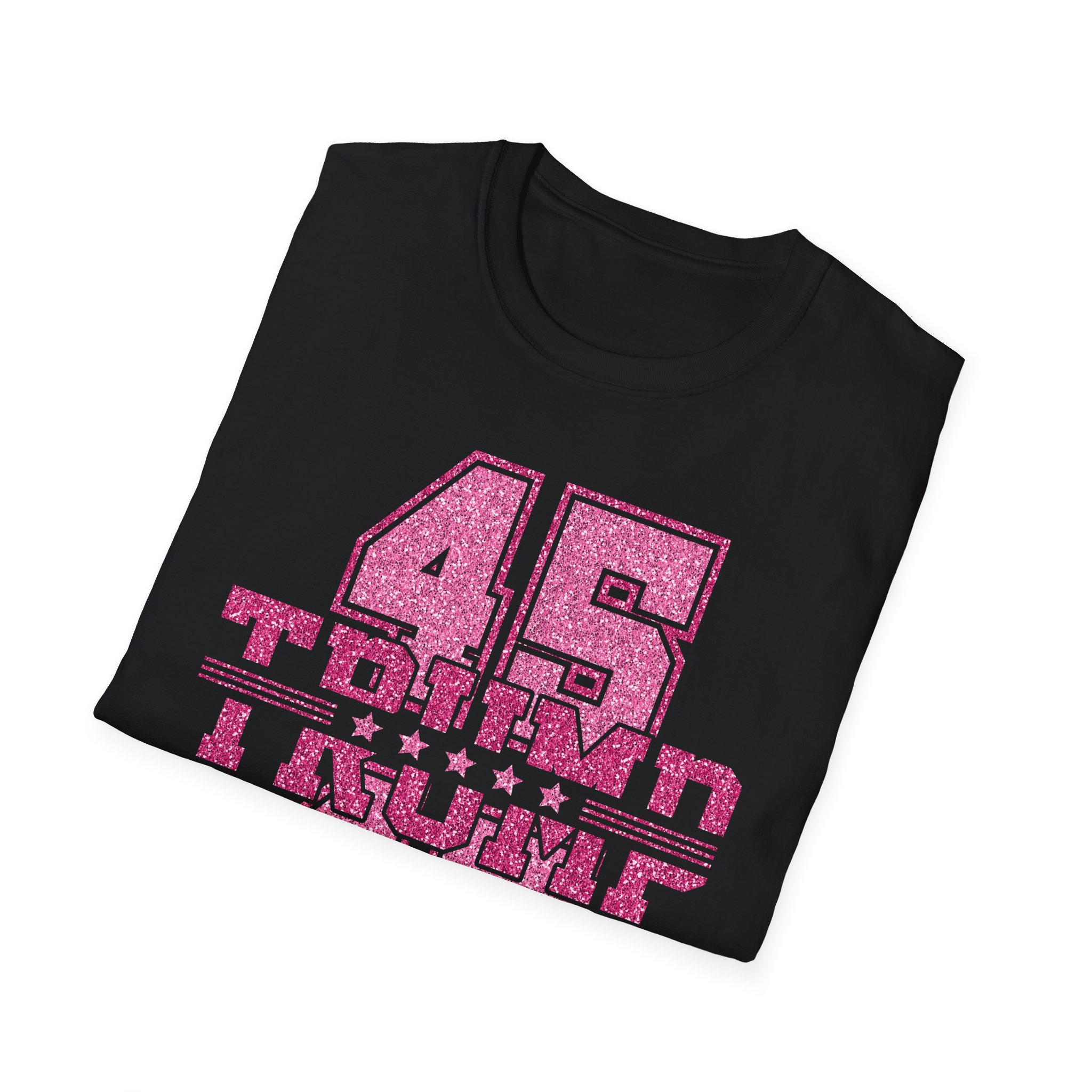 Trump 45-47 Vintage Sport Tee — Pink Glitter Number Graphic T-Shirt - Image 8