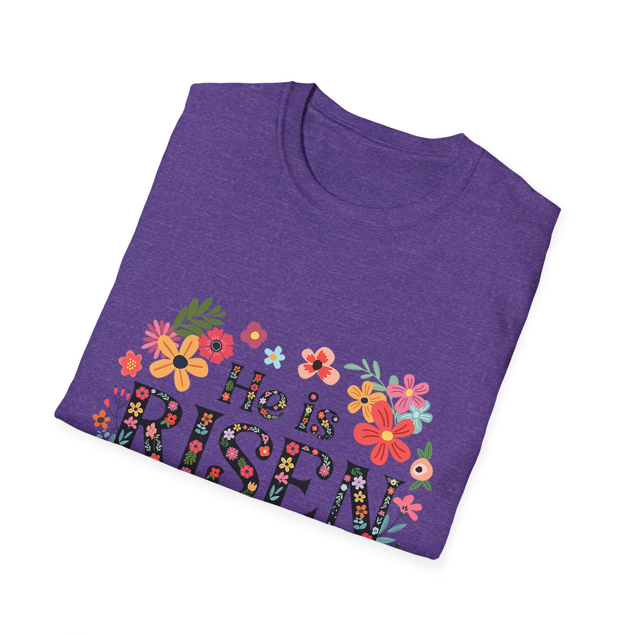 He Is Risen Floral T-Shirt — Matthew 28:6 Easter Christian Tee - Image 12