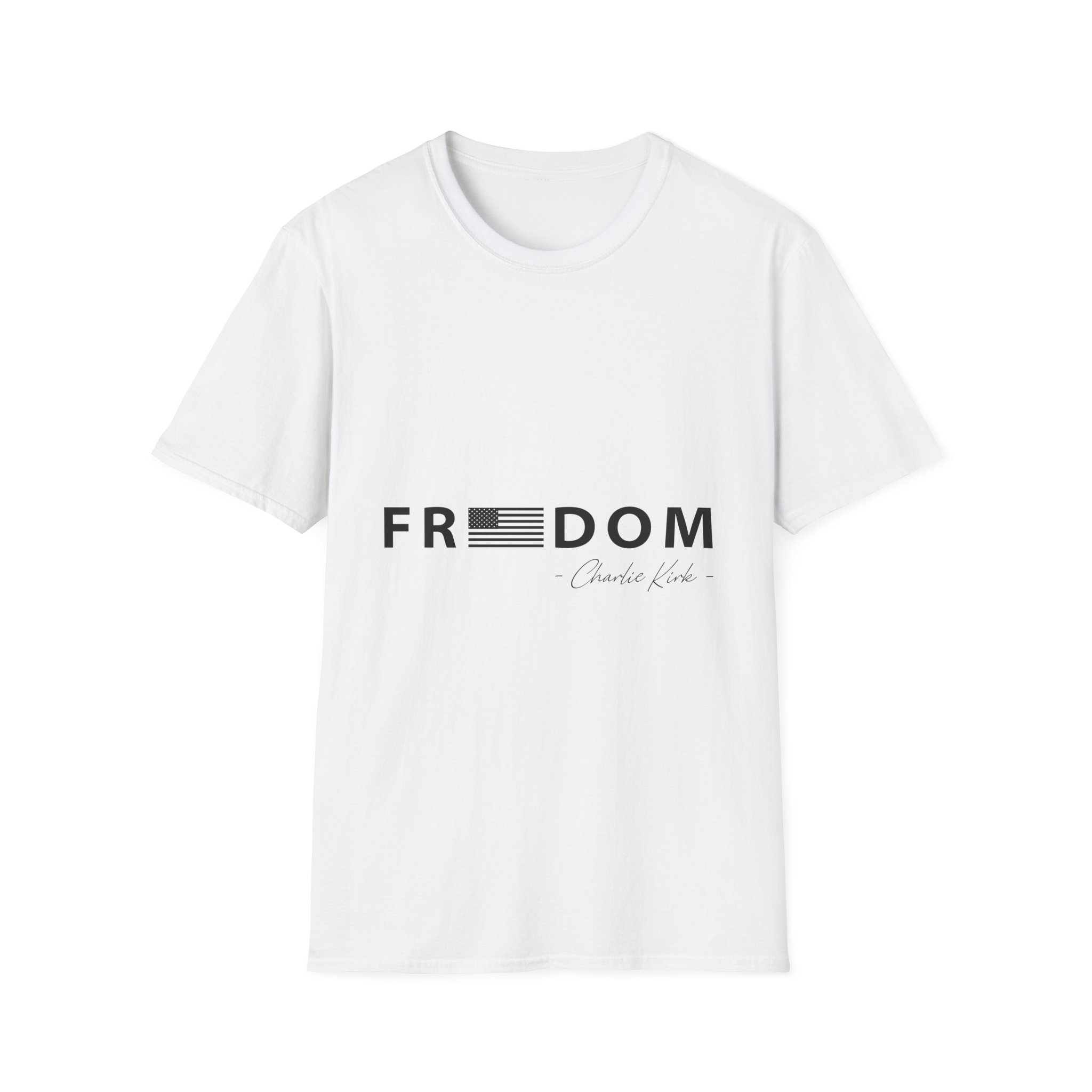 Freedom Graphic T-Shirt — Minimal American Flag Design