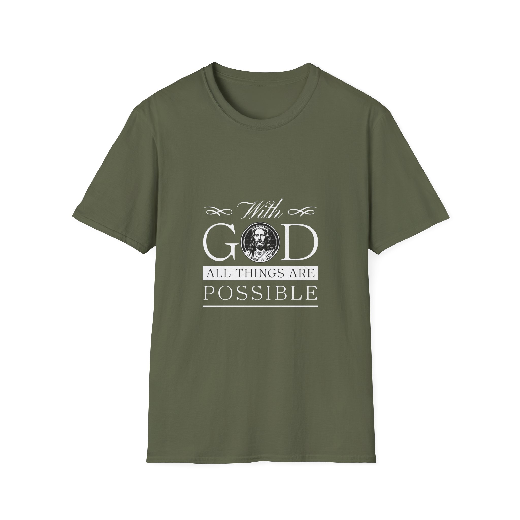 Faith T-Shirt — "With God All Things Are Possible" Inspirational Christian Tee - Image 5