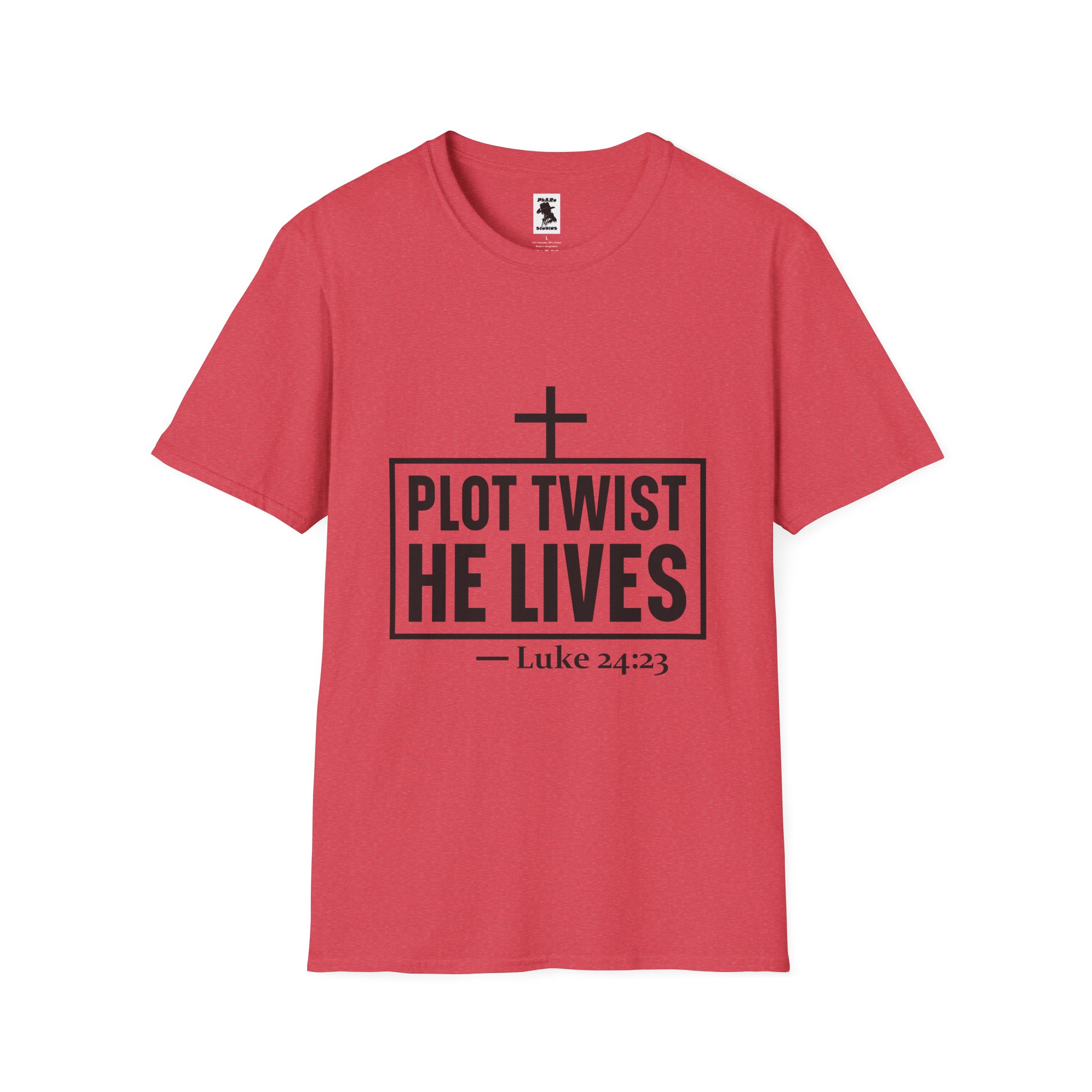 Unisex Softstyle T-Shirt - 'Plot Twist He Lives' Inspirational Faith Shirt - Image 49