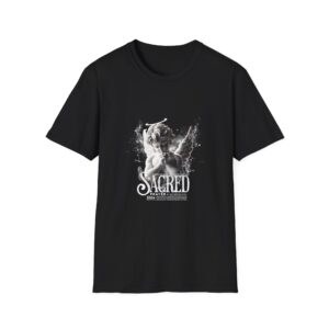 Angel ‘Sacred’ Graphic T-Shirt — Vintage Gothic Spiritual Tee