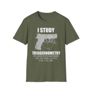 Triggernometry T-Shirt — “I Study Triggernometry” Gun Humor Tee