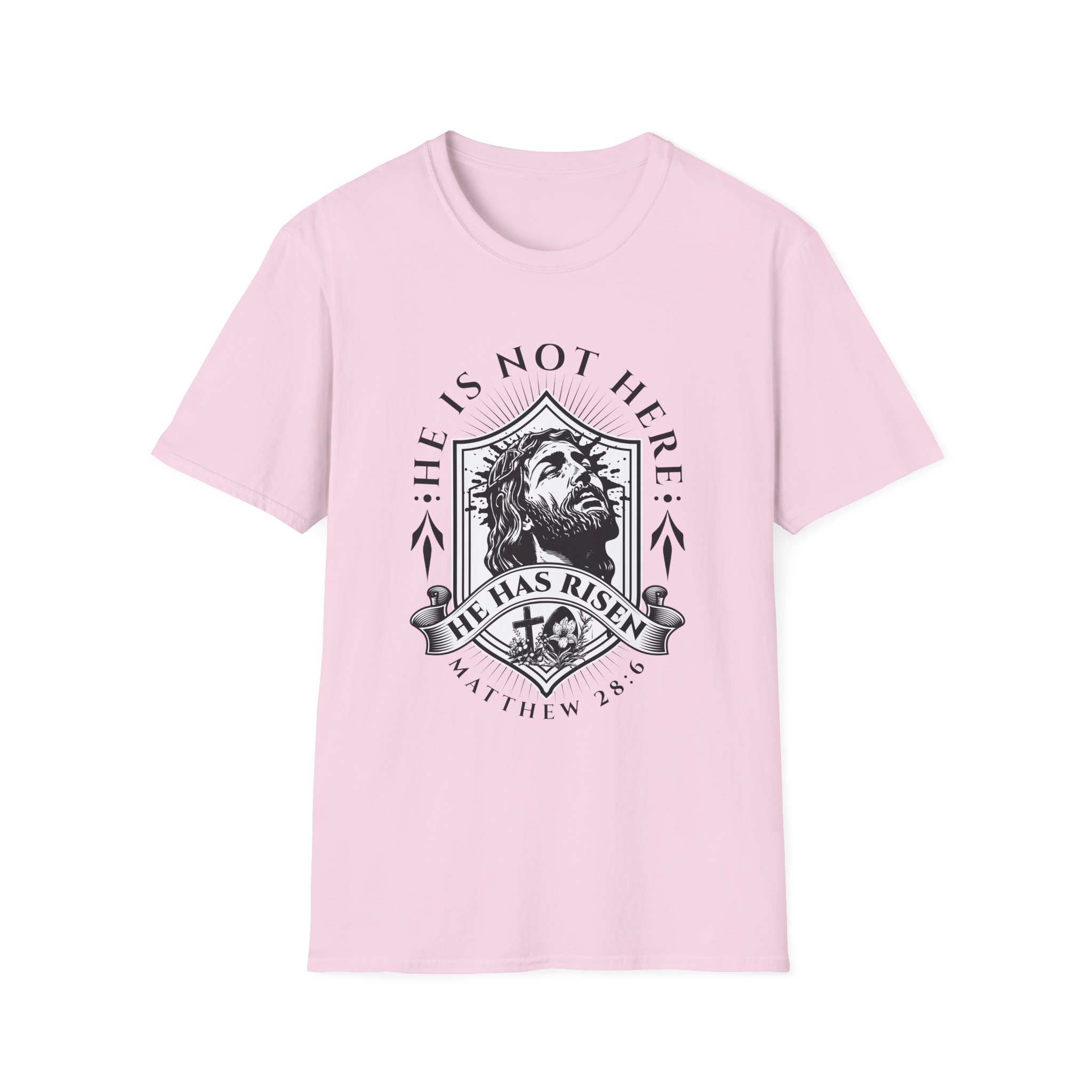 He Is Risen T-Shirt — Christian Easter Faith Shirt (Matthew 28:6) - Image 19