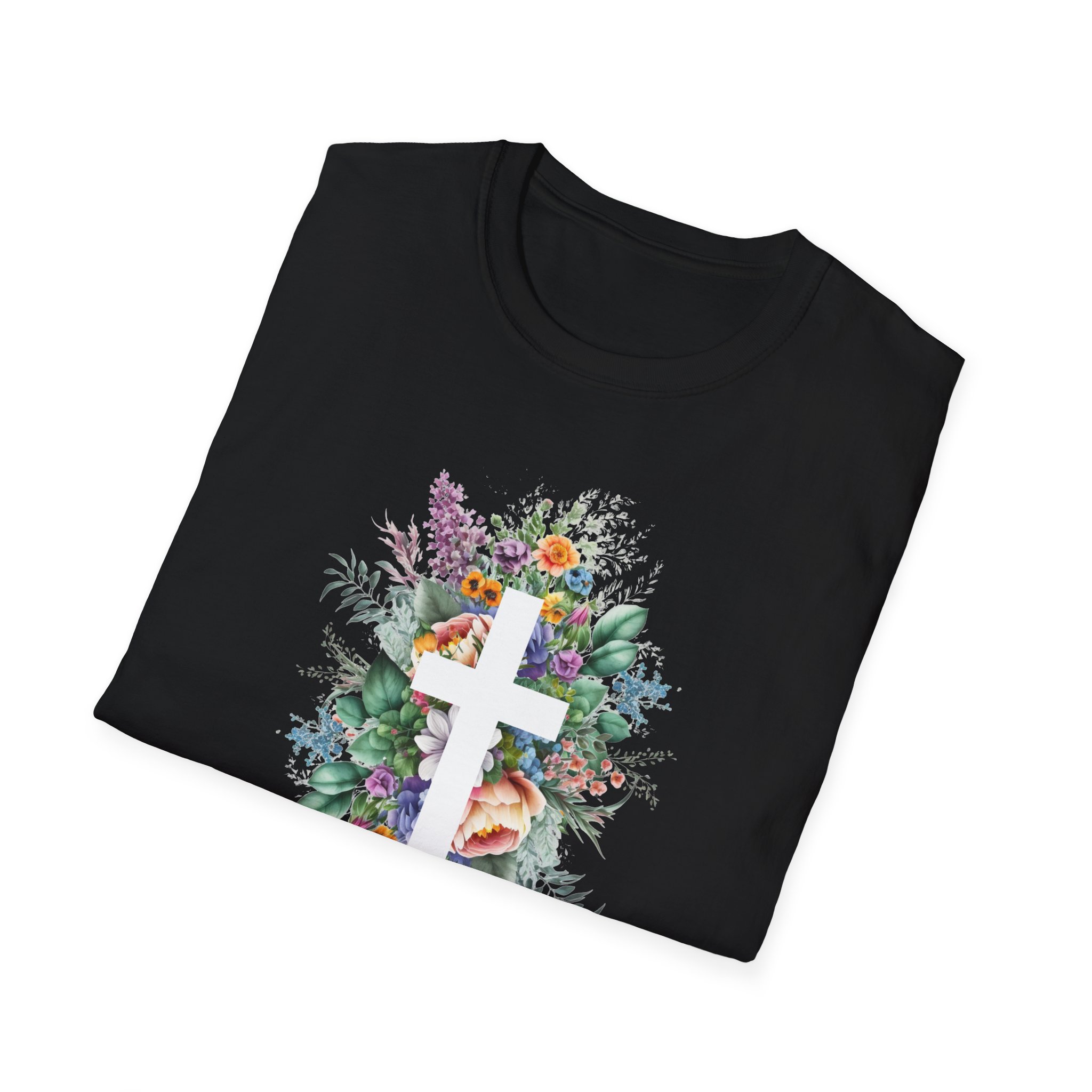 Easter Floral Cross T-Shirt — "Happy Easter" Personalized Family Tee - Image 8