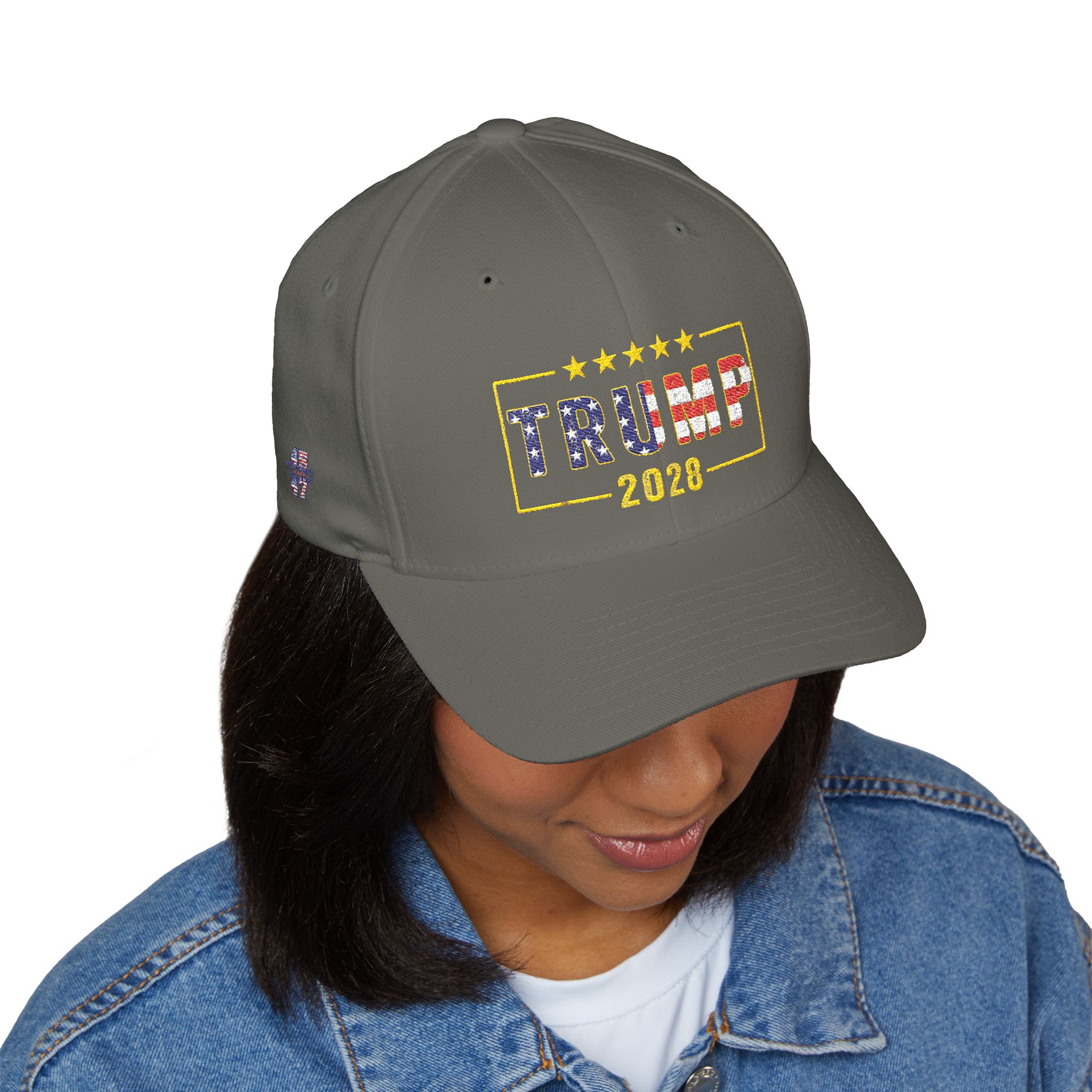 Trump 2028 Embroidered Baseball Cap — Patriotic American Flag Design - Image 23