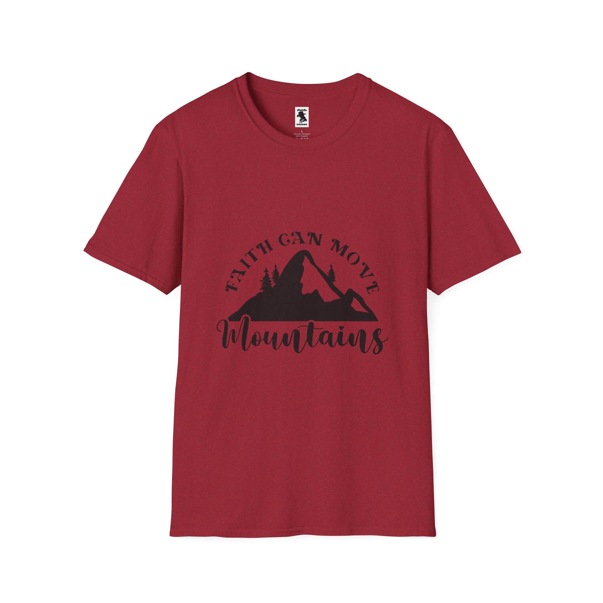Inspirational Unisex Softstyle T-Shirt - 'Faith Can Move Mountains' - Image 37