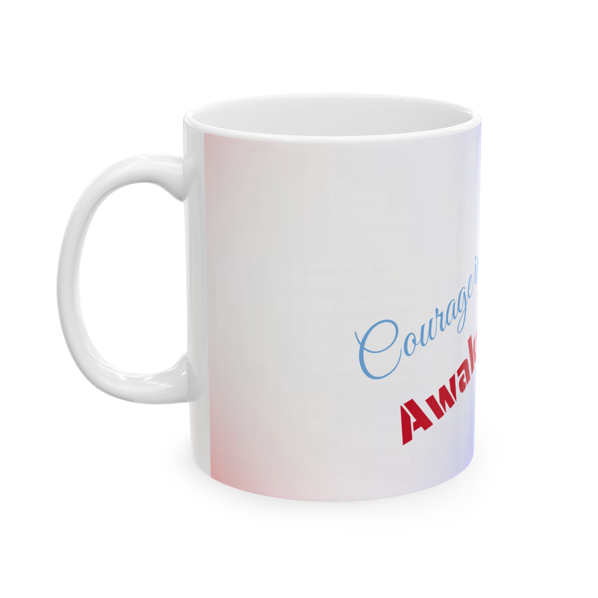 Courage in the Darkness Ceramic Mug, Inspirational Gift for Coffee Lovers, Motivational Tea Cup, American Pride Mug, Unique Home Decor - Image 3