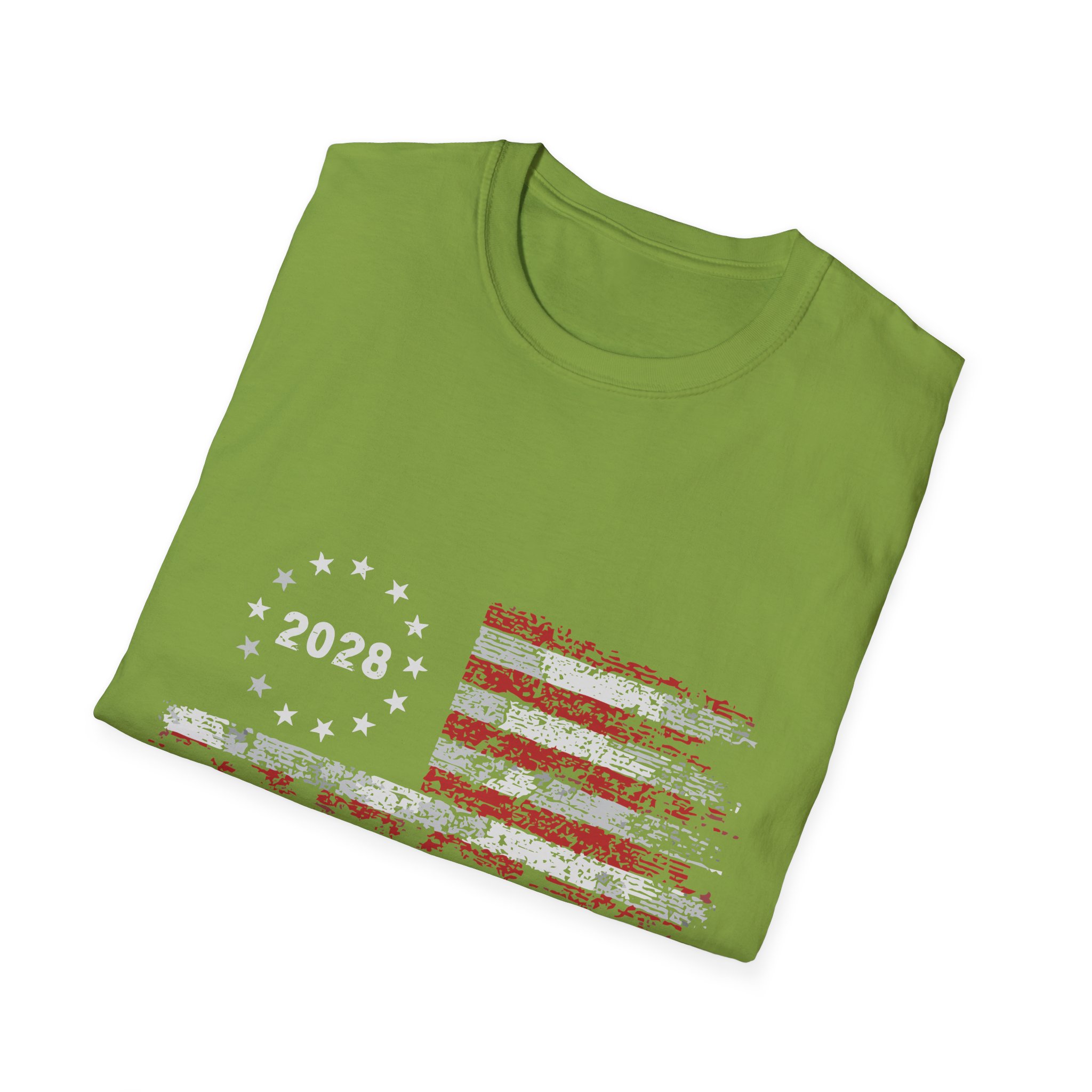 Patriotic 2028 Flag T-Shirt — J.D. Vance Distressed Campaign Design - Image 24