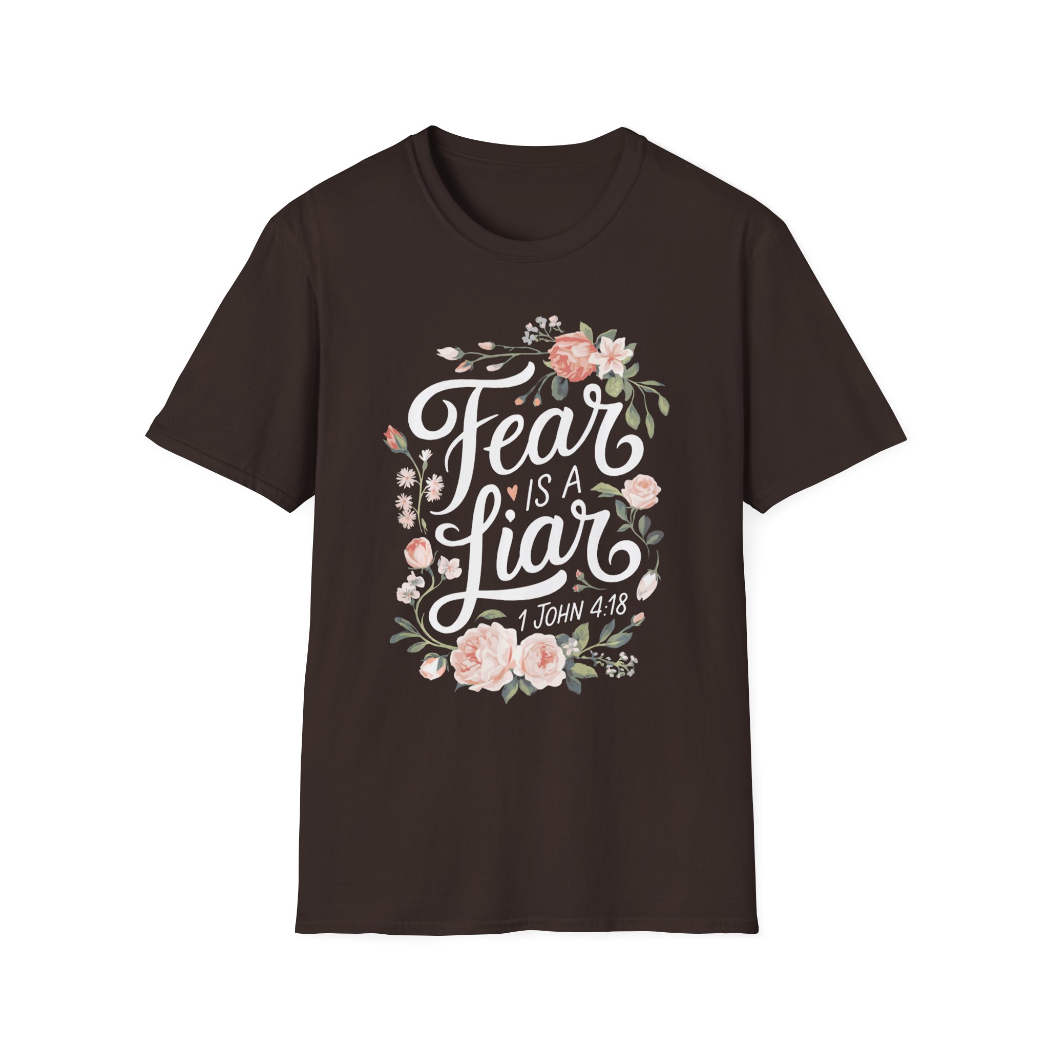 Fear Is a Liar T-Shirt — Floral Christian Scripture Tee (1 John 4:18) - Image 5