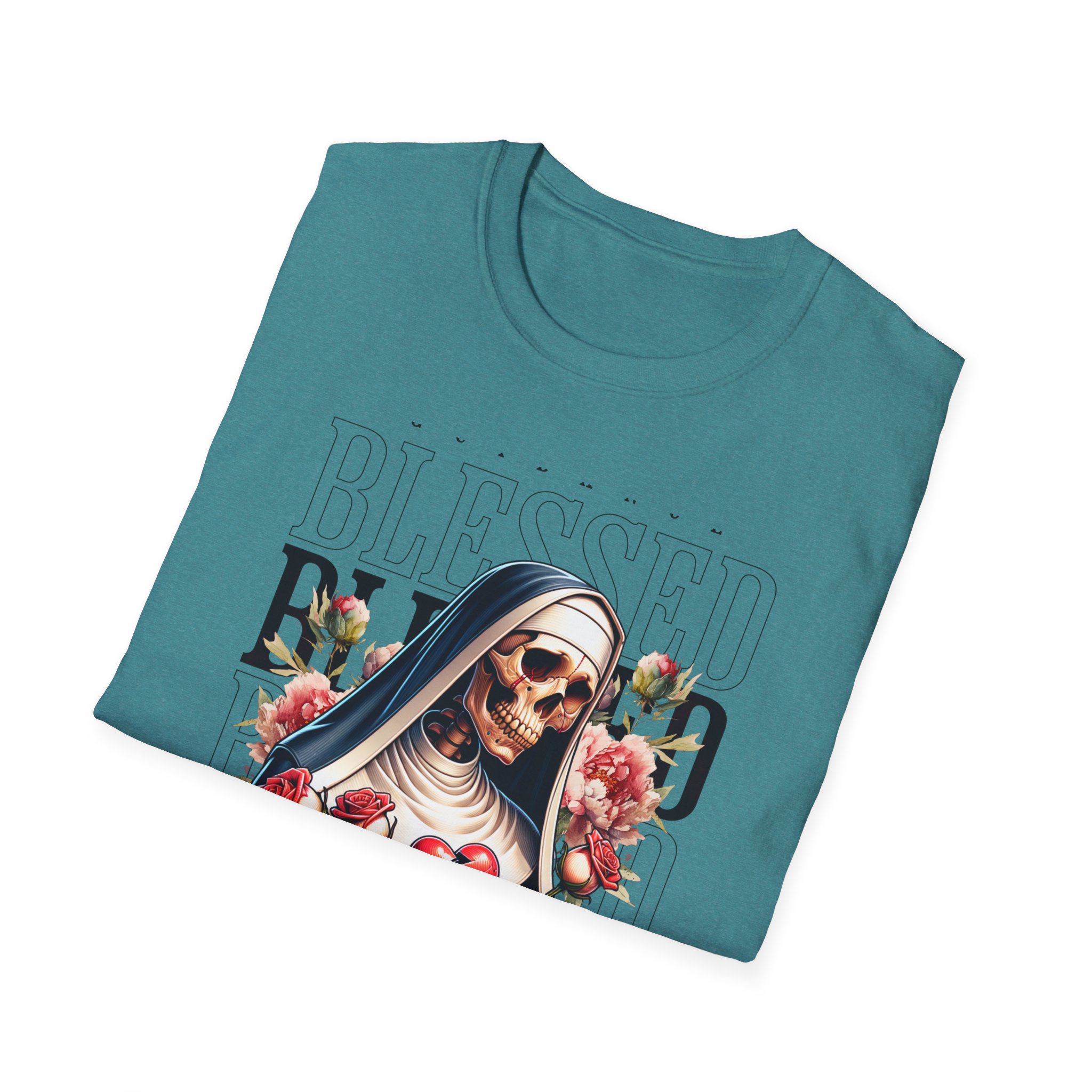 Blessed Nun T-Shirt — "Overflowing Blessings" Graphic Tee - Image 2