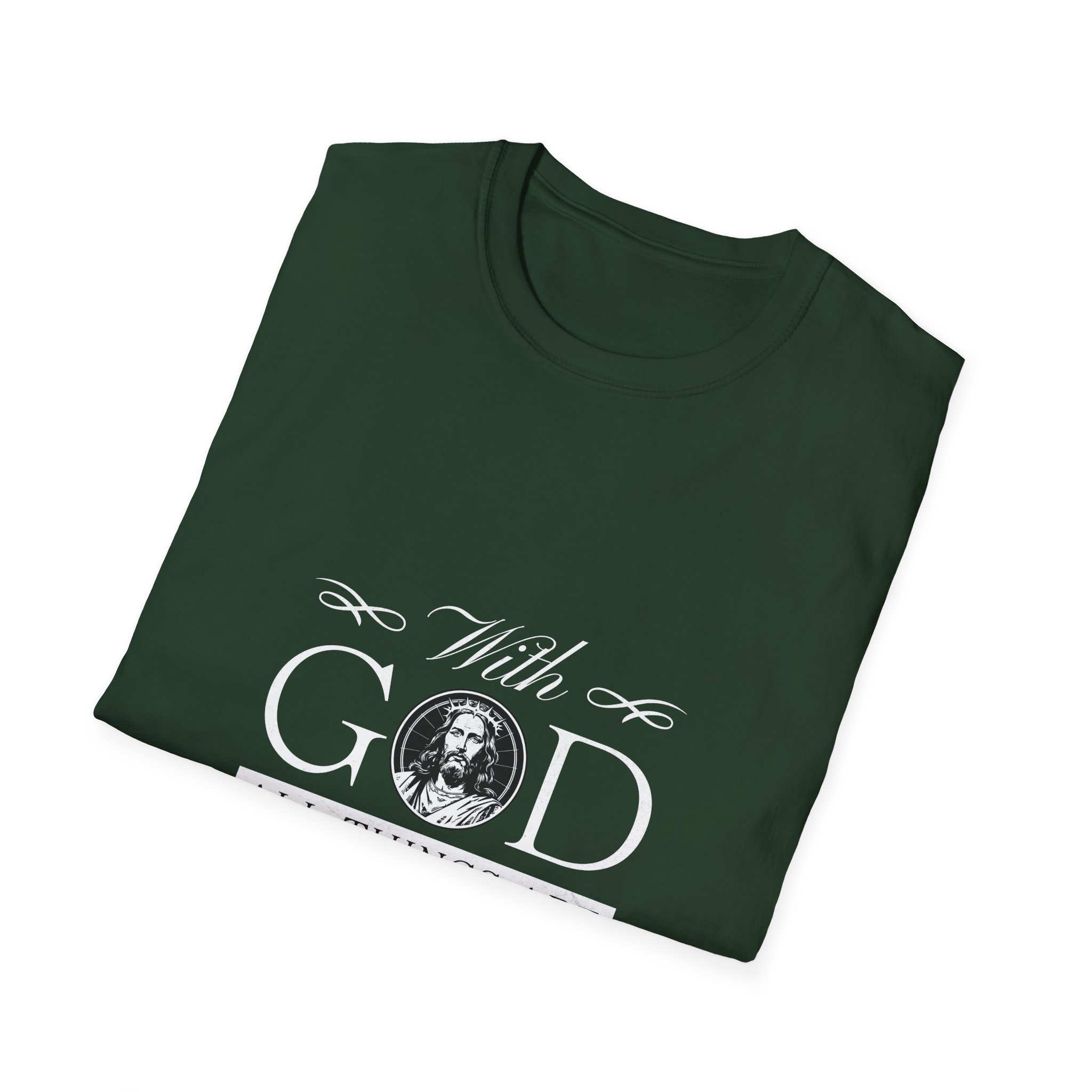 Faith T-Shirt — "With God All Things Are Possible" Inspirational Christian Tee - Image 2