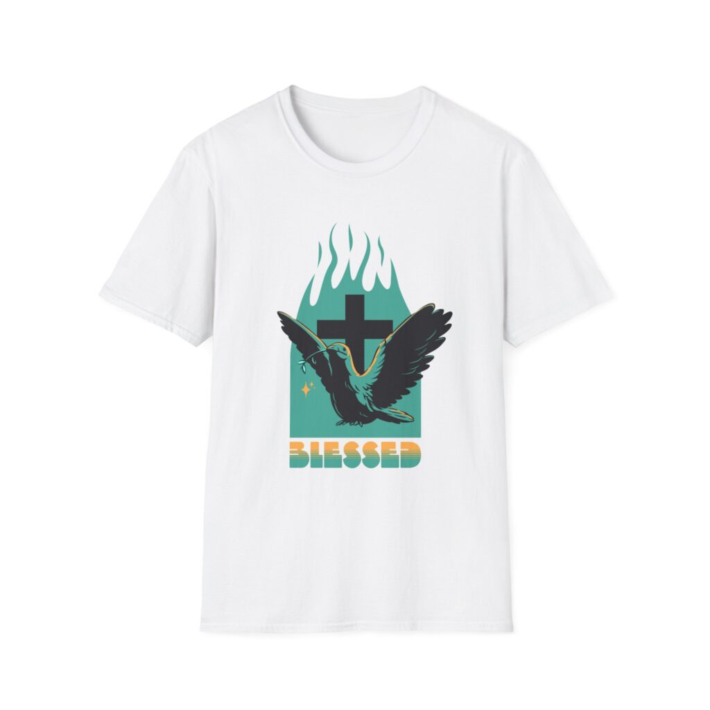 Blessed Dove Graphic Tee – Christian Cross Faith T-Shirt