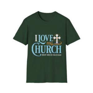 I Love My Church T-Shirt – Christian Faith Cross Tee for Church Events & Sunday Worship