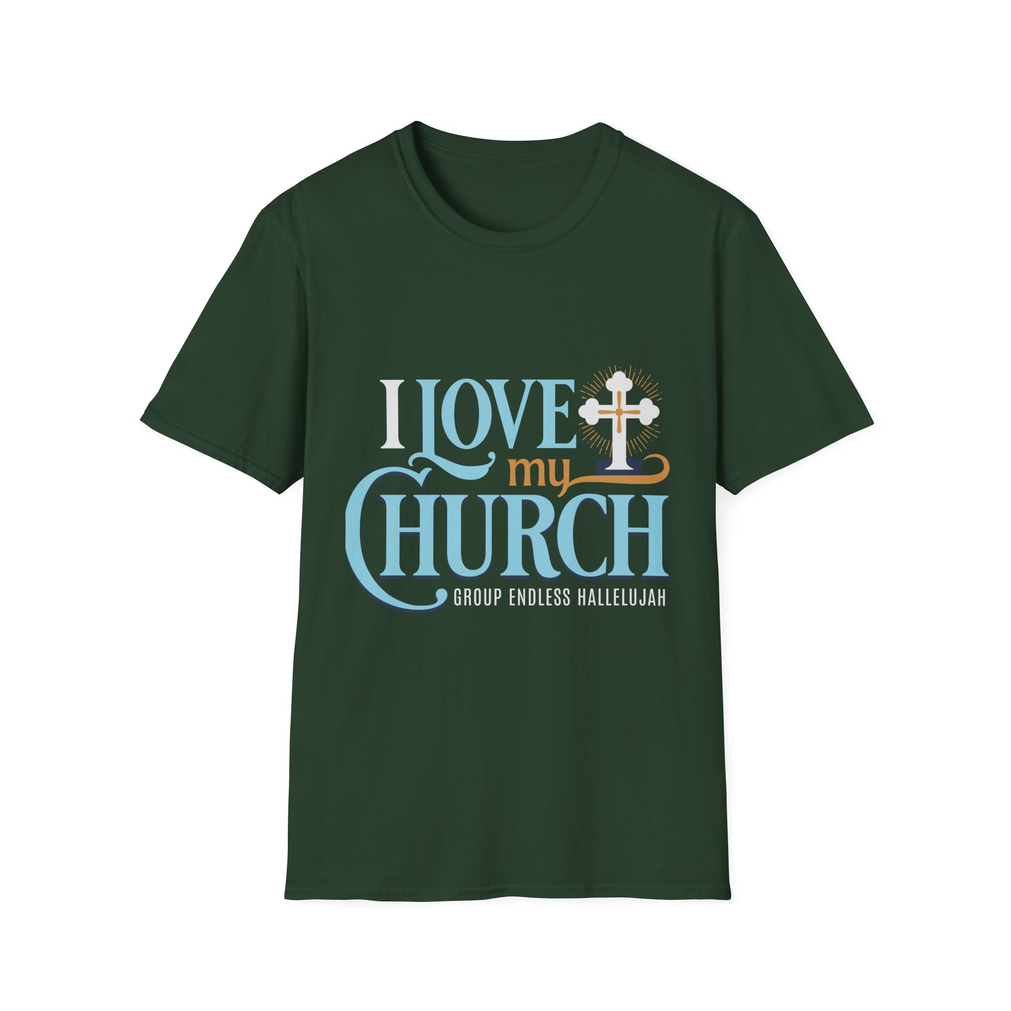 I Love My Church T-Shirt – Christian Faith Cross Tee for Church Events & Sunday Worship