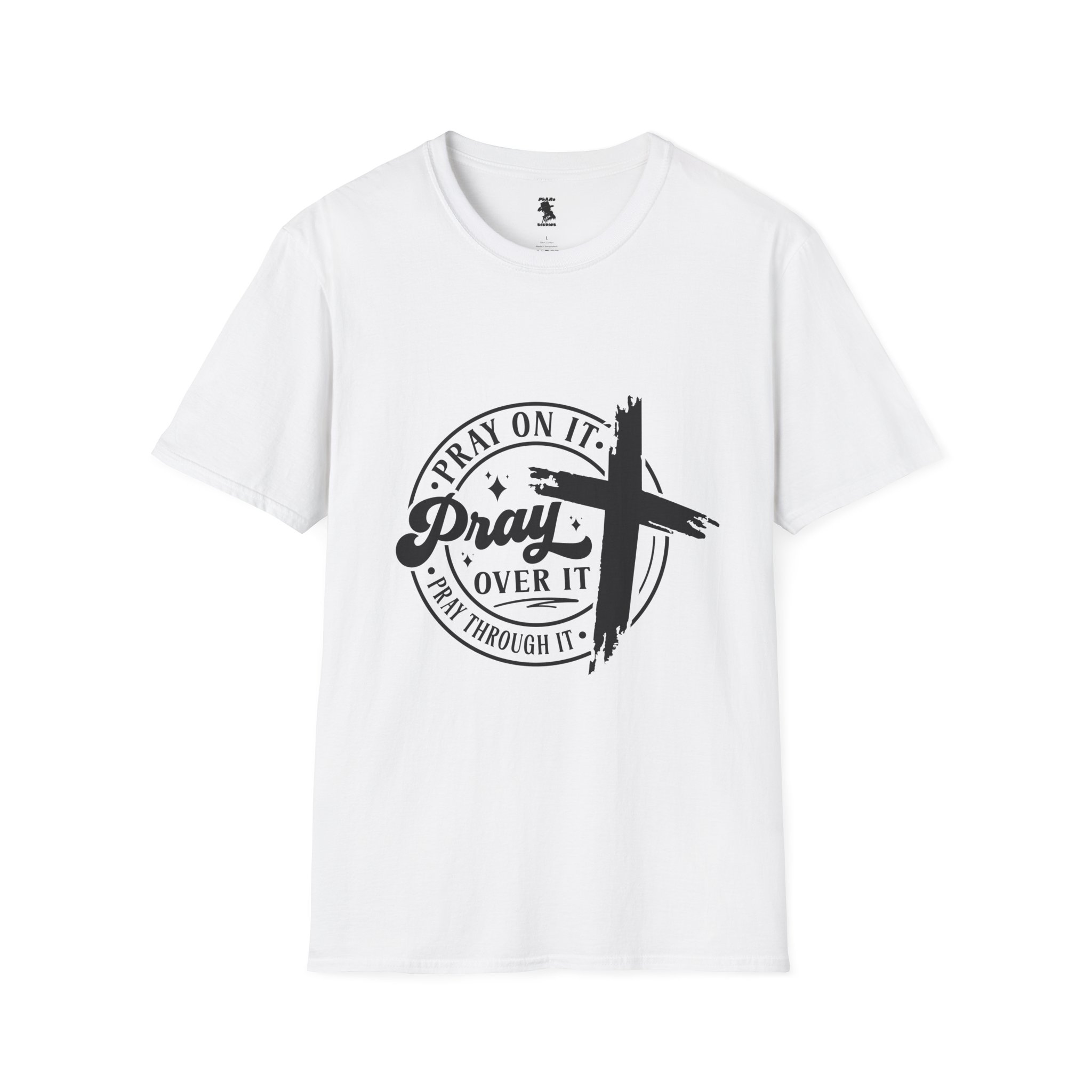 Inspirational Unisex Softstyle T-Shirt - "Pray On It, Pray Through It" - Image 5