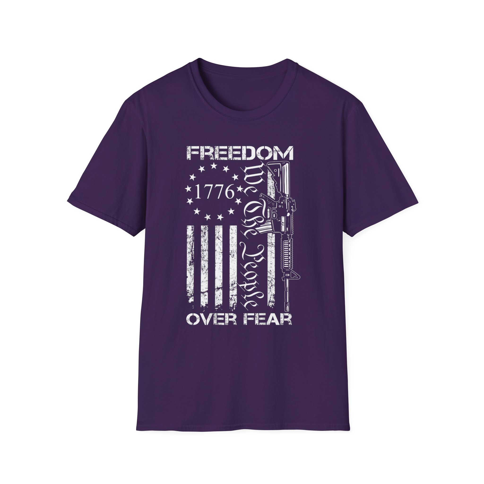 Freedom Over Fear 1776 Flag T-Shirt — We The People Patriotic Gun Rights Tee - Image 9