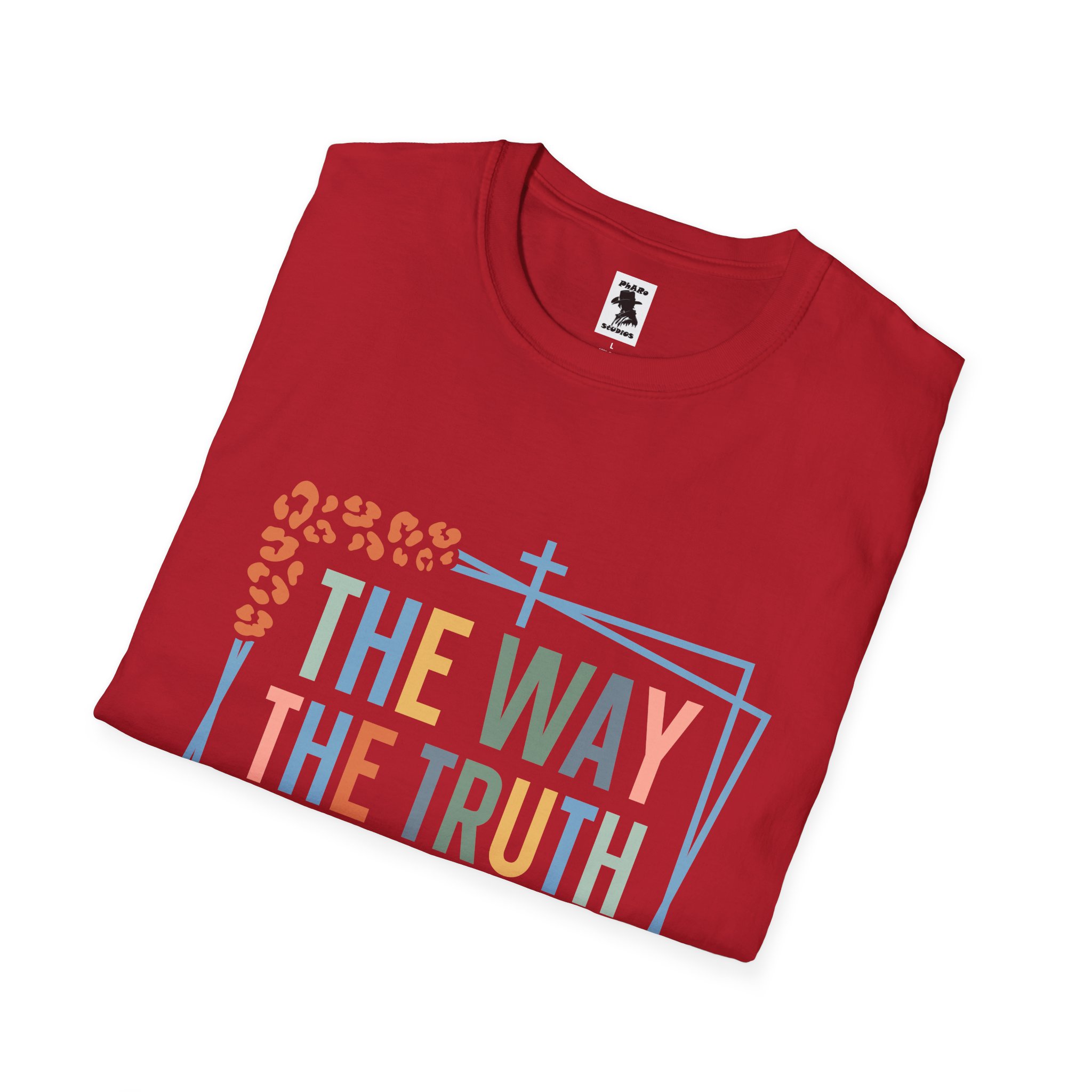 Inspirational Unisex Softstyle T-Shirt - "The Way, The Truth, The Life" - Image 44