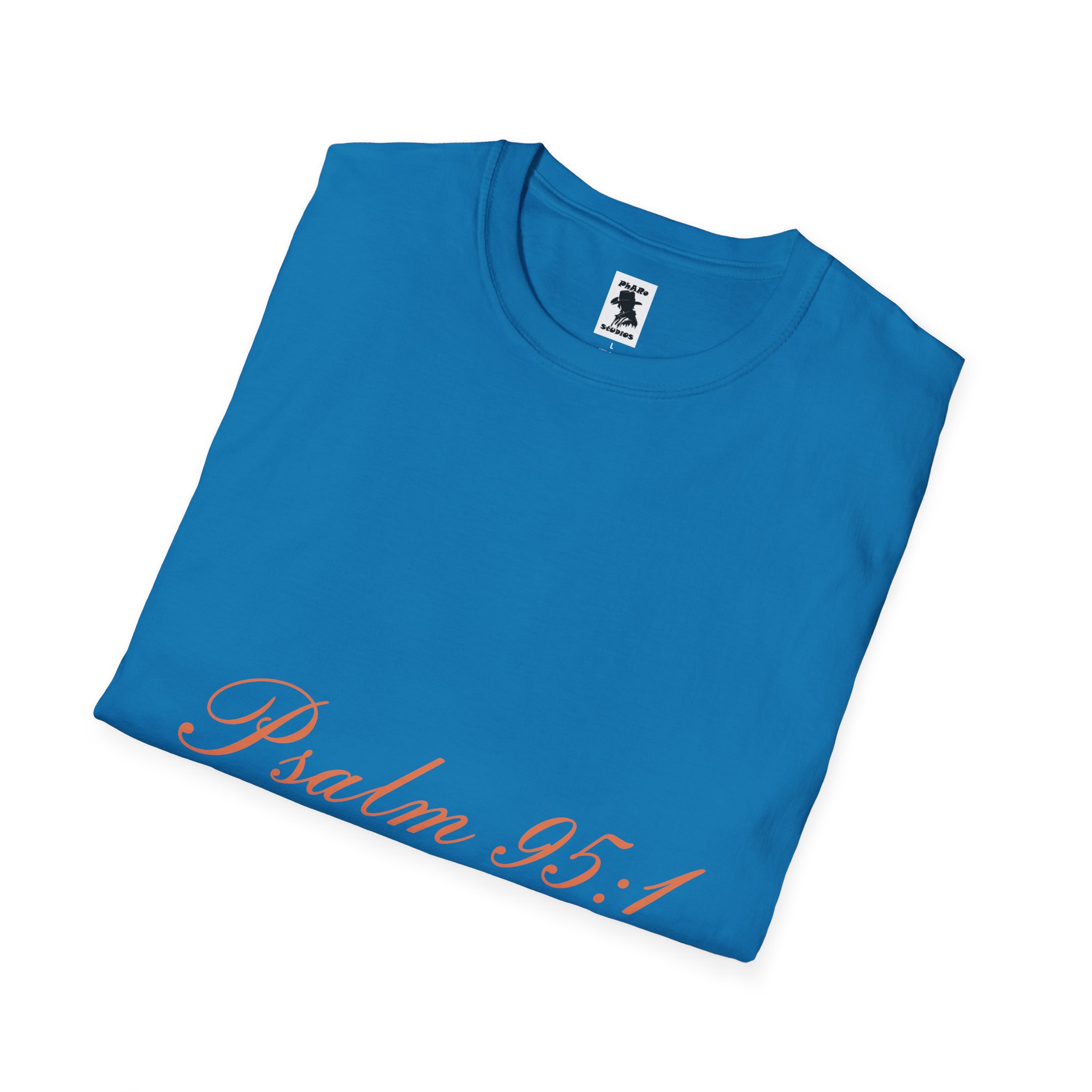 Inspirational Psalm 95:1 Unisex Softstyle T-Shirt - Image 28