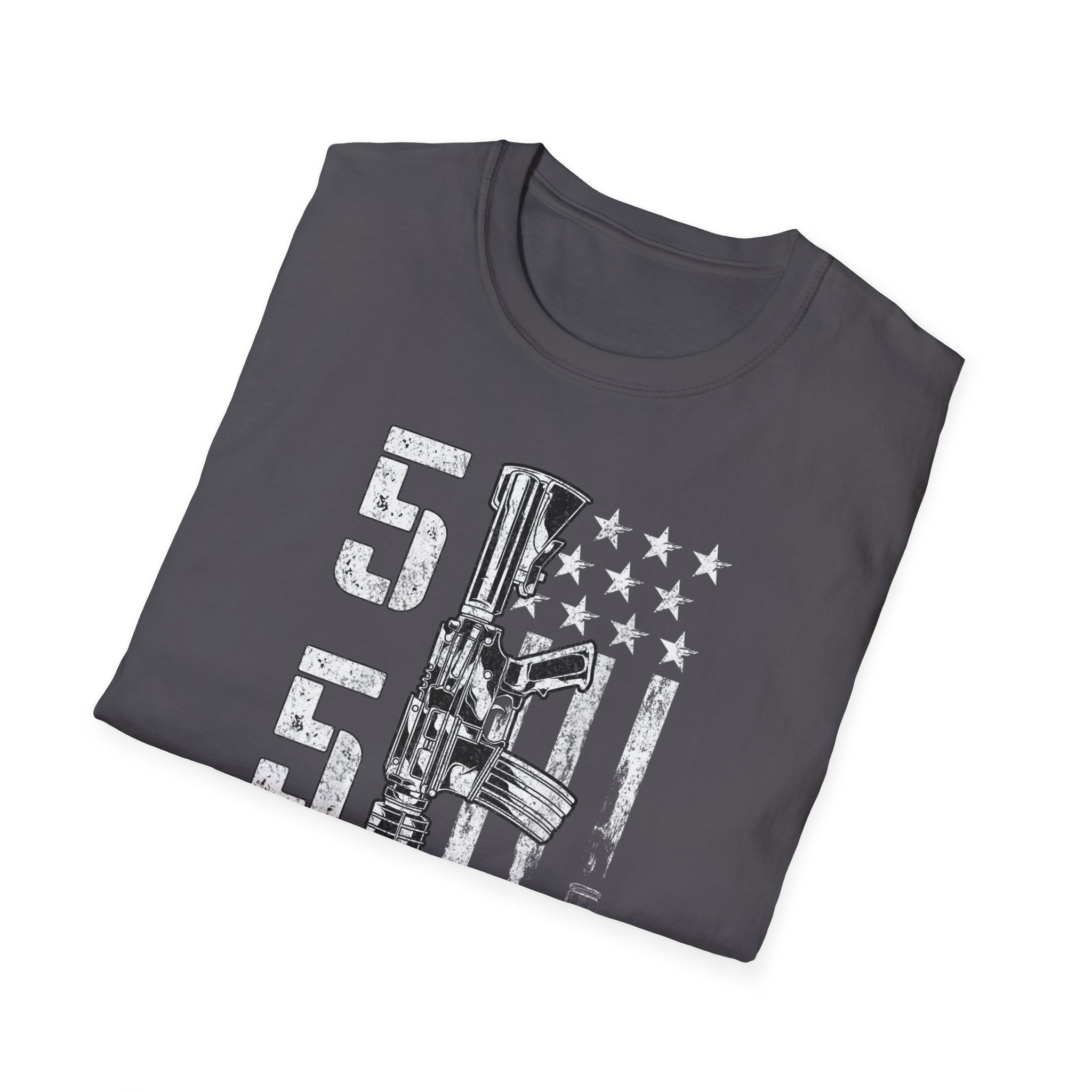 556 Flag Rifle T‑Shirt — Military Veteran Patriotic Ammo Design - Image 10