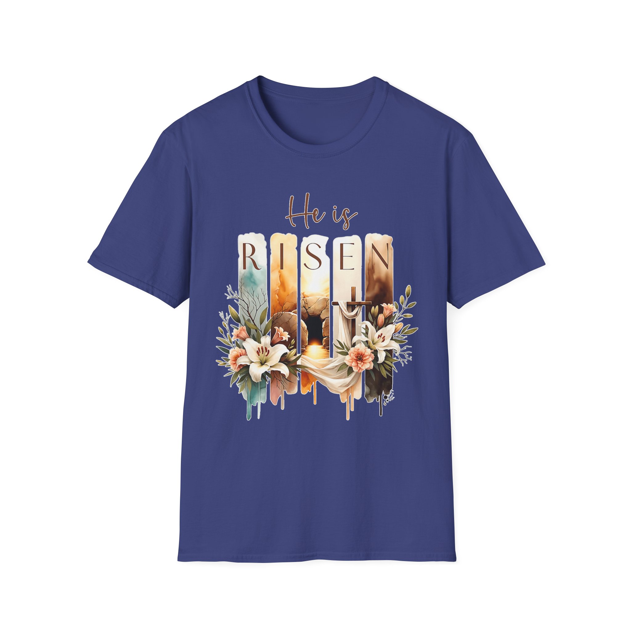 He Is Risen Floral T-Shirt — Easter Christian Resurrection Tee - Image 11