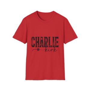 Charlie Kirk Graphic T-Shirt — Distressed Collegiate Name Tee