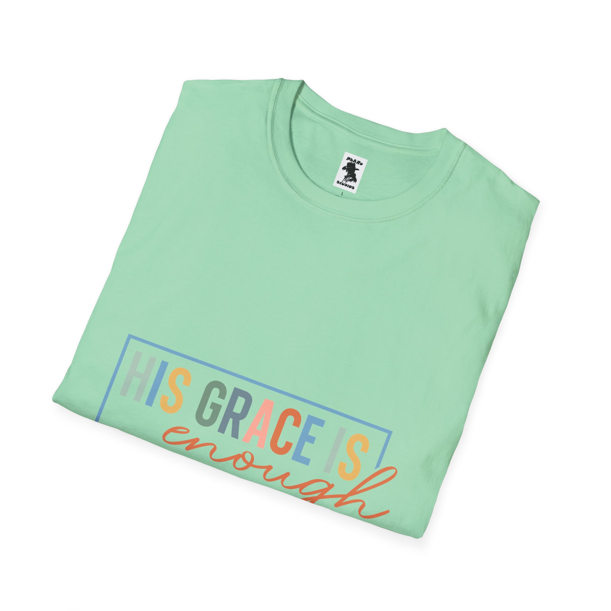 Inspirational Quote Unisex T-Shirt - 'His Grace Is Enough' - 2 Corinthians 12:9 - Image 20