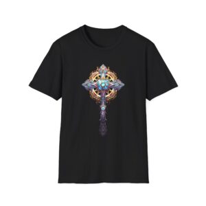 Mystic Crystal Cross T-Shirt — Ornate Fantasy Keyblade Design
