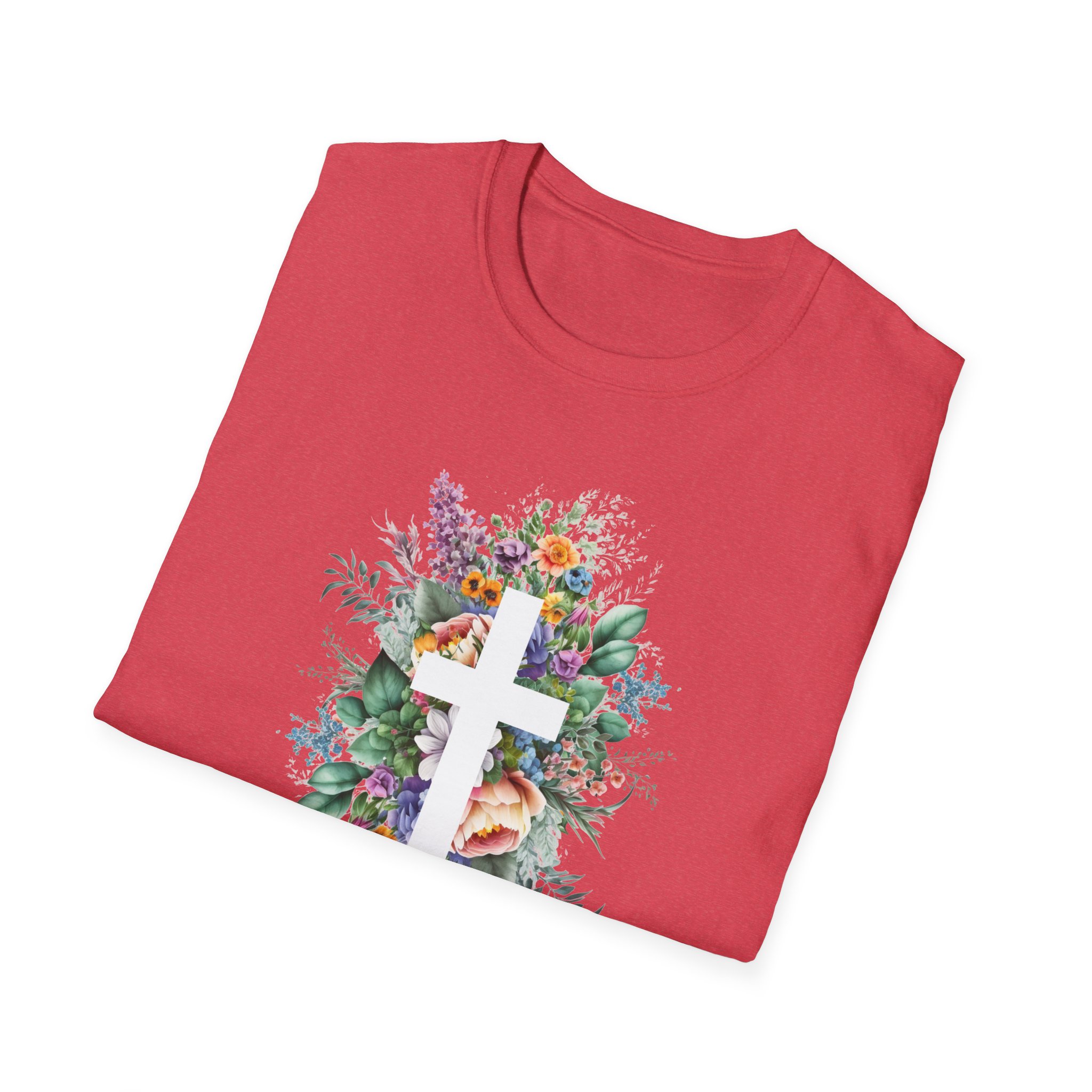 Easter Floral Cross T-Shirt — "Happy Easter" Personalized Family Tee - Image 24
