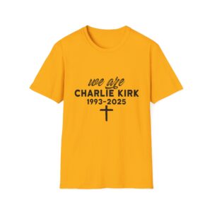 "We Are Charlie Kirk 1993–2025" Tribute Tee with Cross