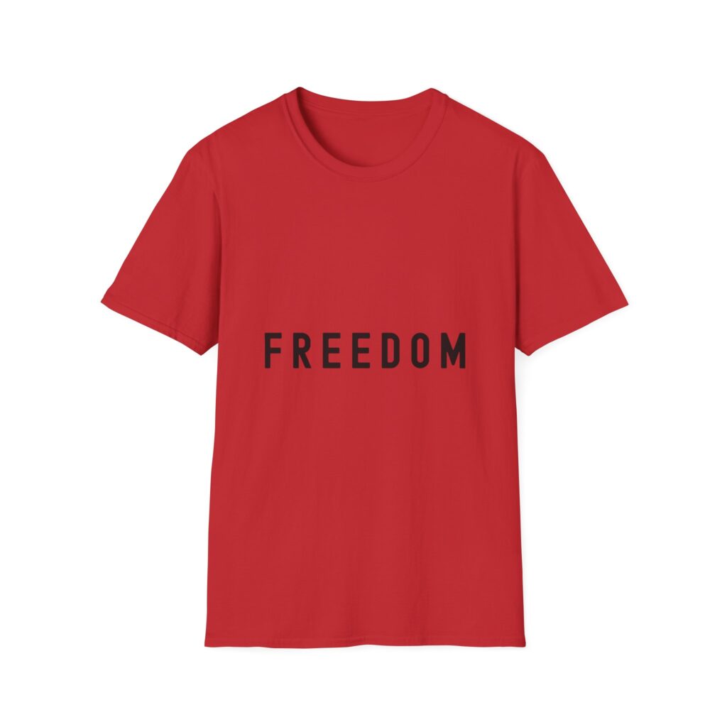 Freedom Graphic T‑Shirt — Minimalist Text Tee