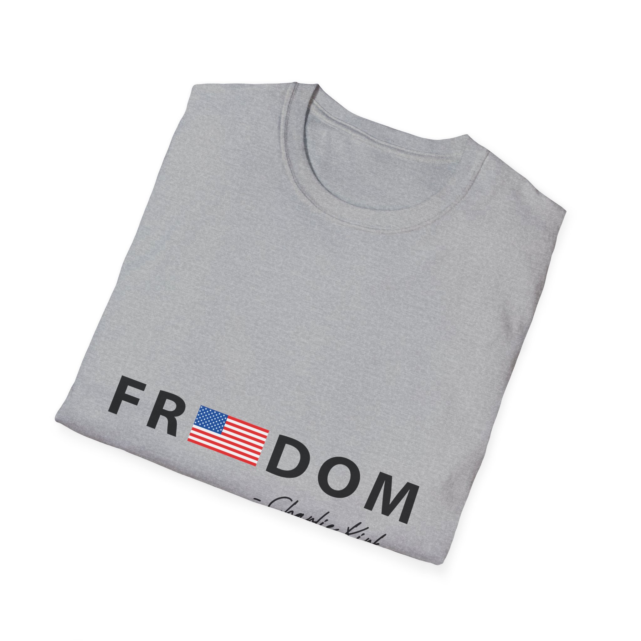 Freedom T-Shirt — "Freedom" with American Flag Graphic - Image 6