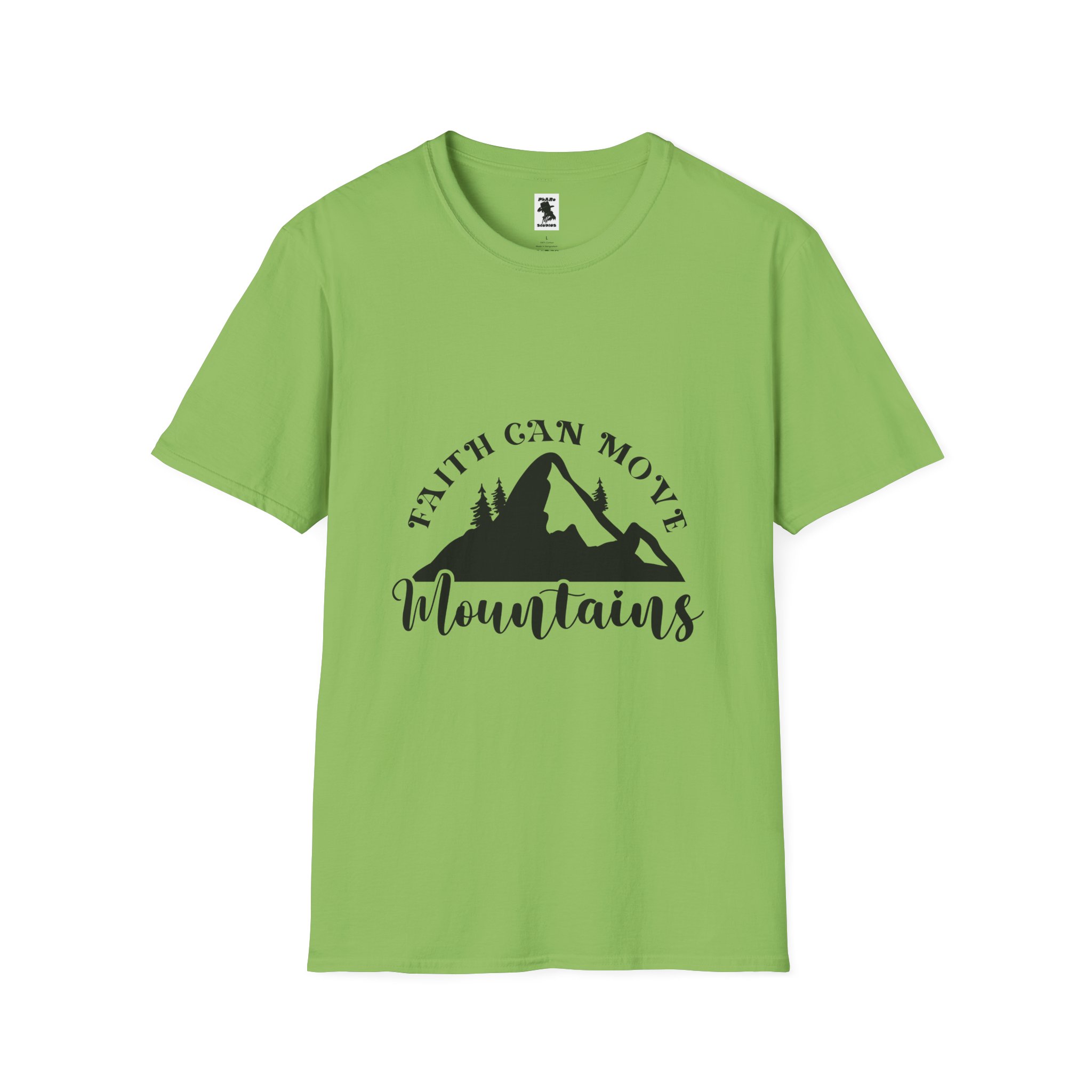 Inspirational Unisex Softstyle T-Shirt - 'Faith Can Move Mountains' - Image 13