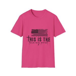 "This Is The Turning Point" Distressed American Flag Tee